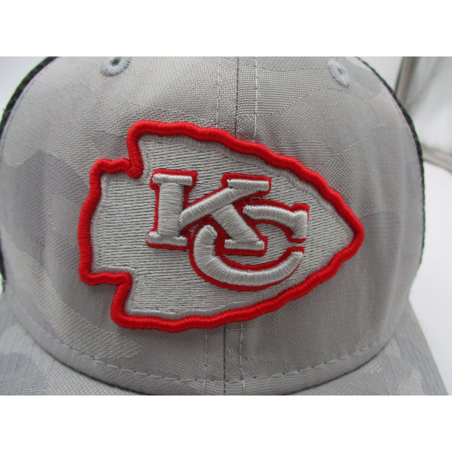Kansas City Chiefs Hat Cap Fitted Gray Camo Nfl Football New Era Mens Mesh Sz S M Preowned