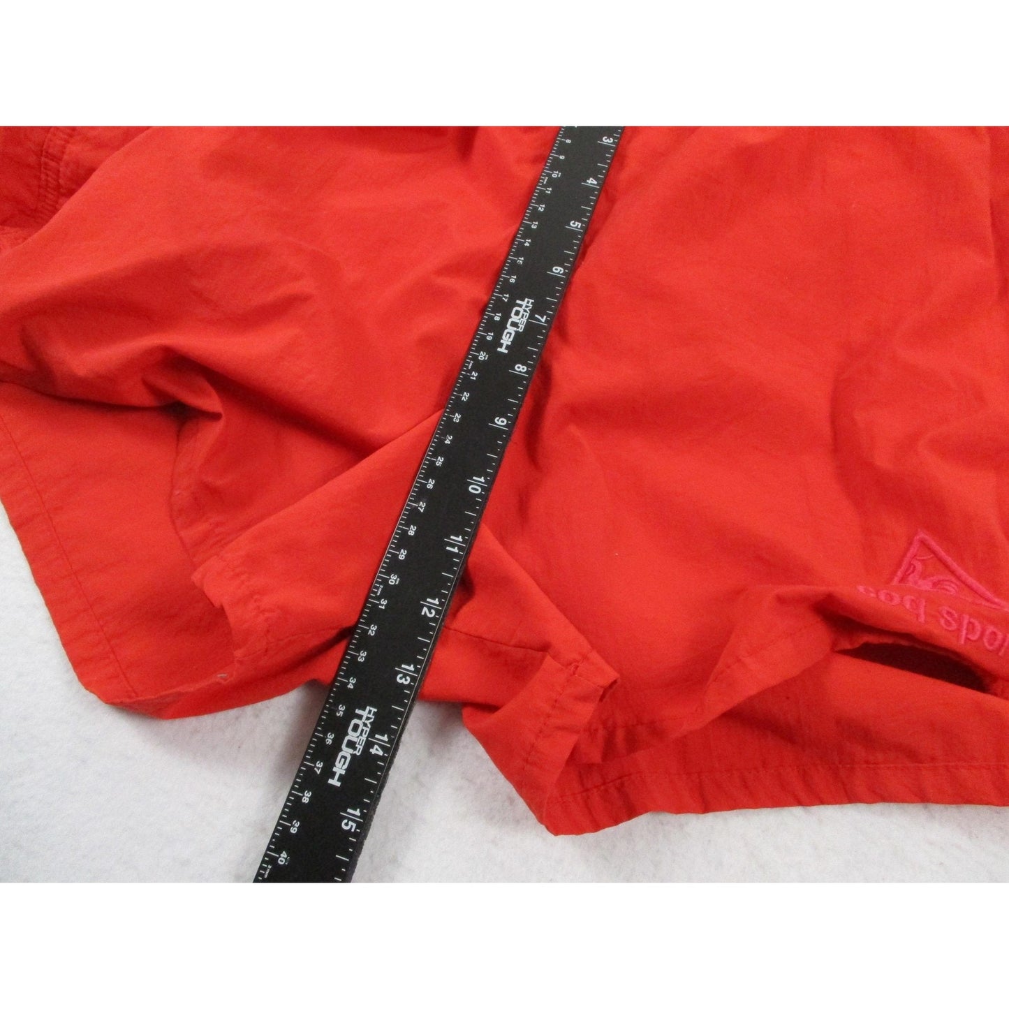 Le Coq Sportif Swim Trunks Men Size M Red Elastic Waist Mesh Lined Preowned 1727