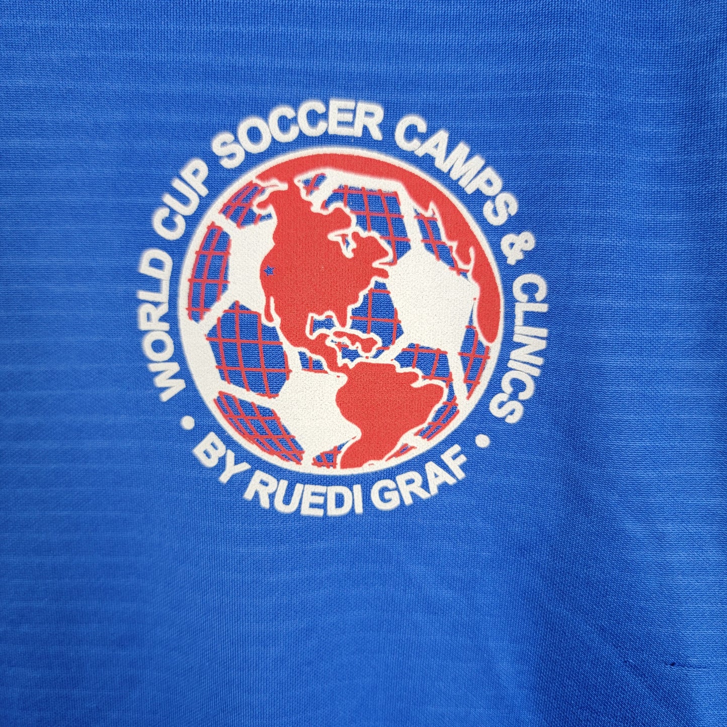 Nike Dri-Fit Soccer Jersey Medium Blue World Cup Camps Graphic Shirt 894293-4802