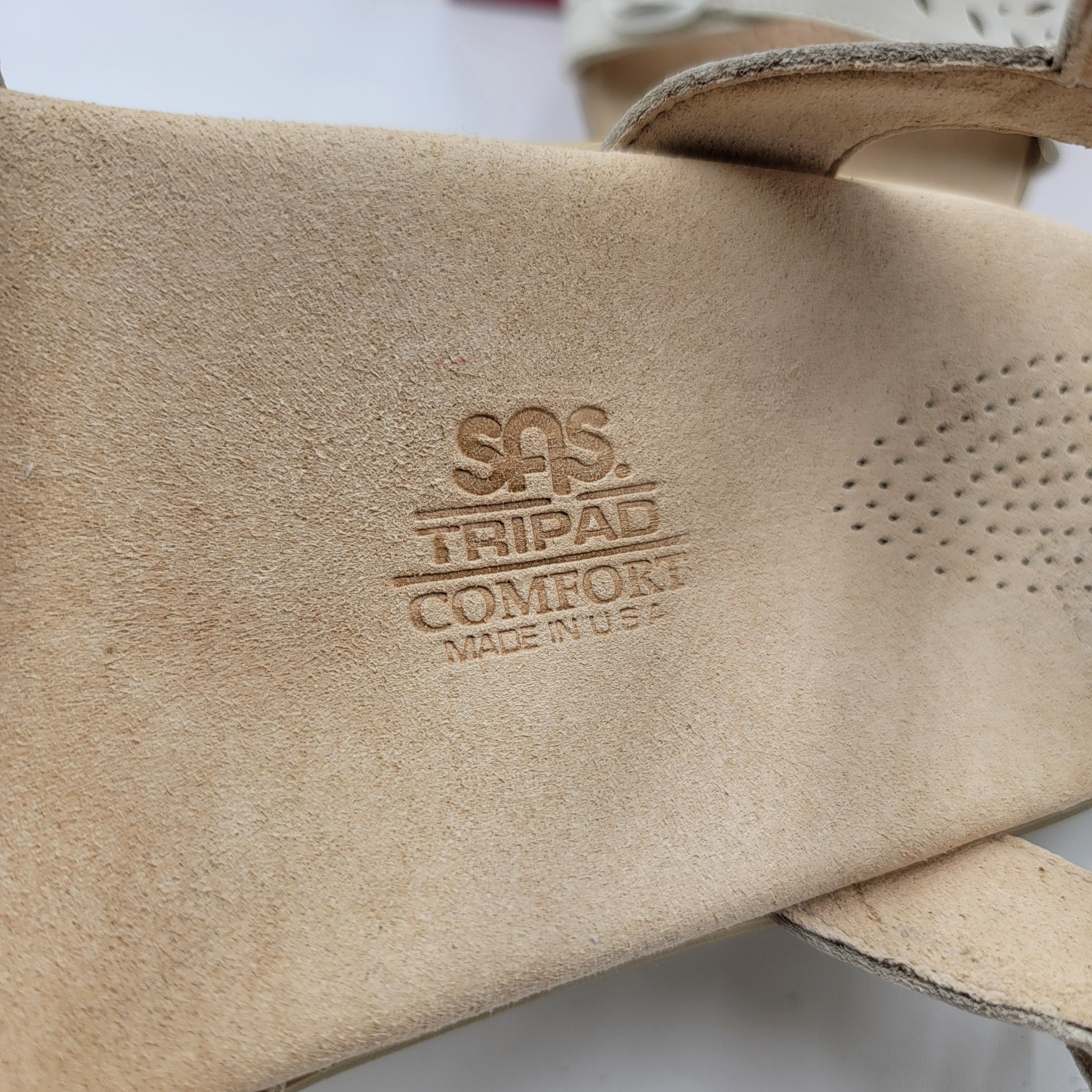 SAS Tripad Comfort Trio Sandal White Leather Women's 11M Pre-Owned USA3