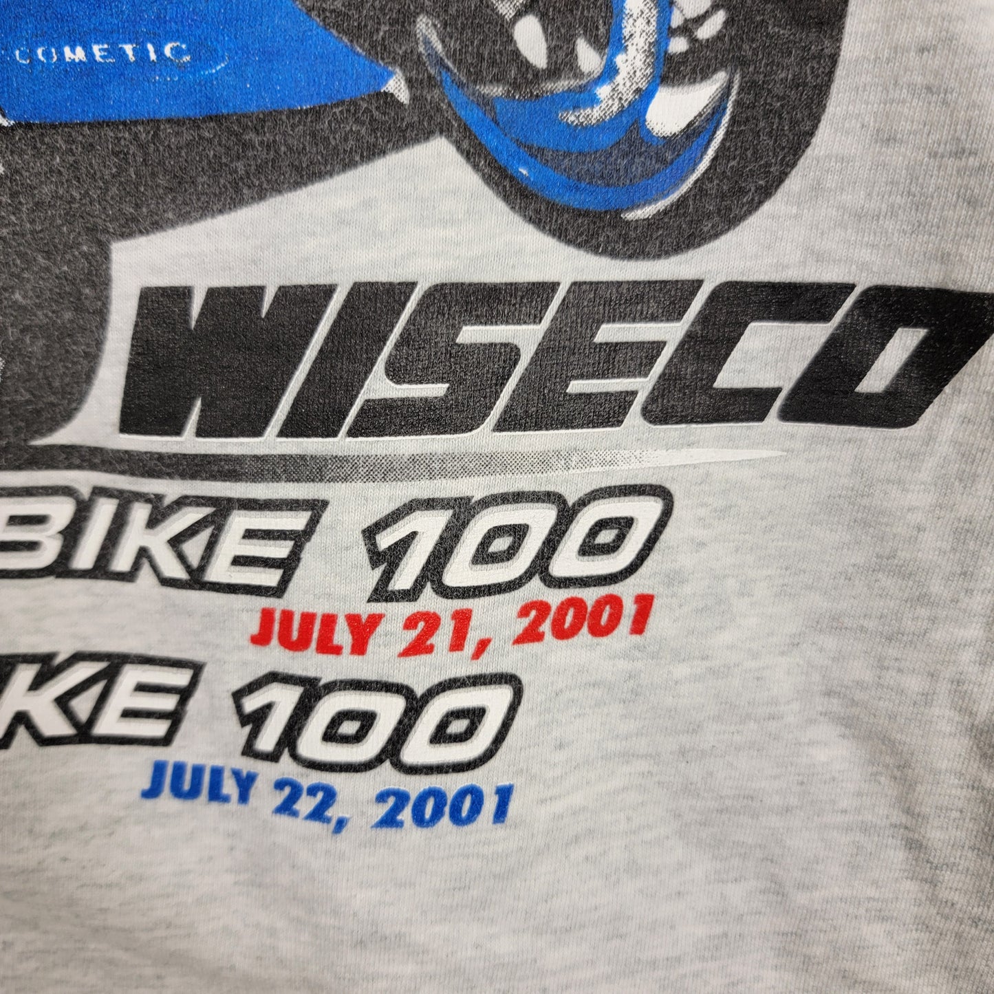 Vintage 2001 Mid Ohio Wiseco Superbike 100 Motorcycle Racing T-Shirt Mens L7