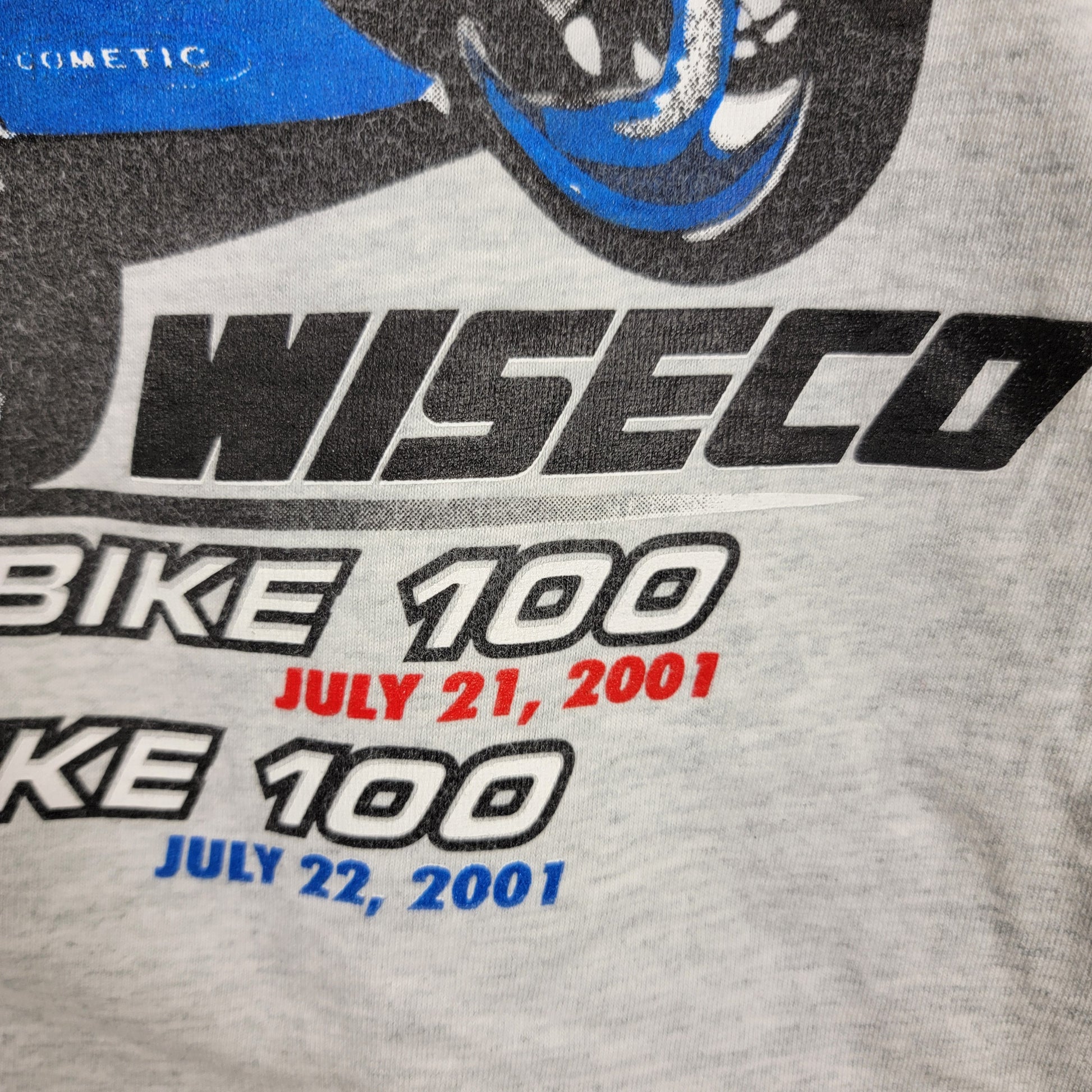 Vintage 2001 Mid Ohio Wiseco Superbike 100 Motorcycle Racing T-Shirt Mens L7
