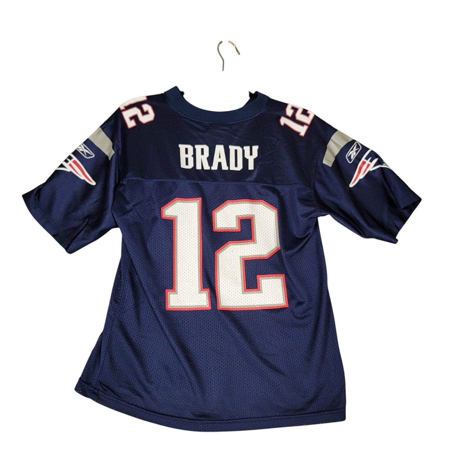 Reebok NFL Tom Brady #12 Patriots Throwback Jersey Youth L 14-16 Preowned1