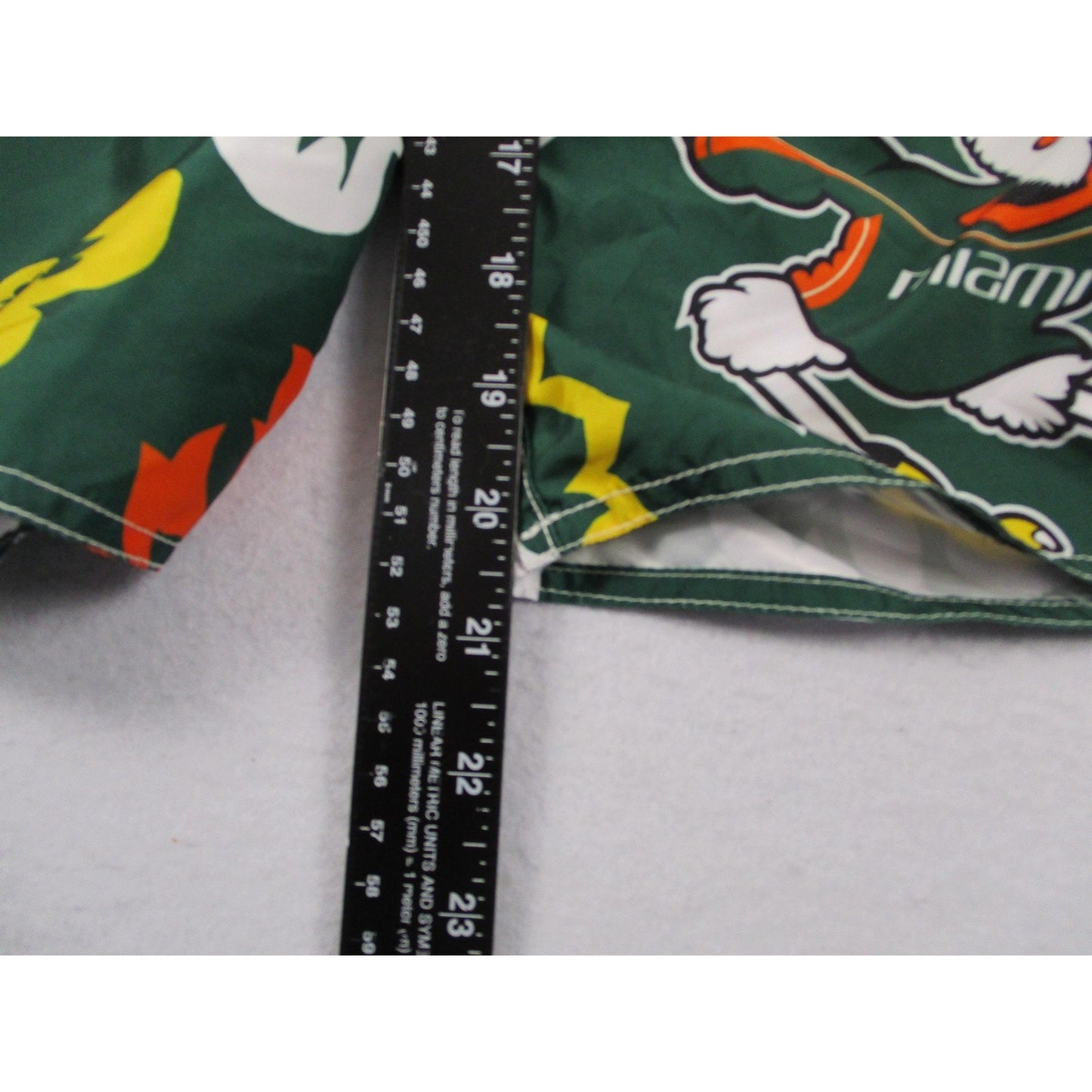 Miami Hurricanes Shorts Mens 30 Green Ncaa Football Wes And Willy Swim Trunks