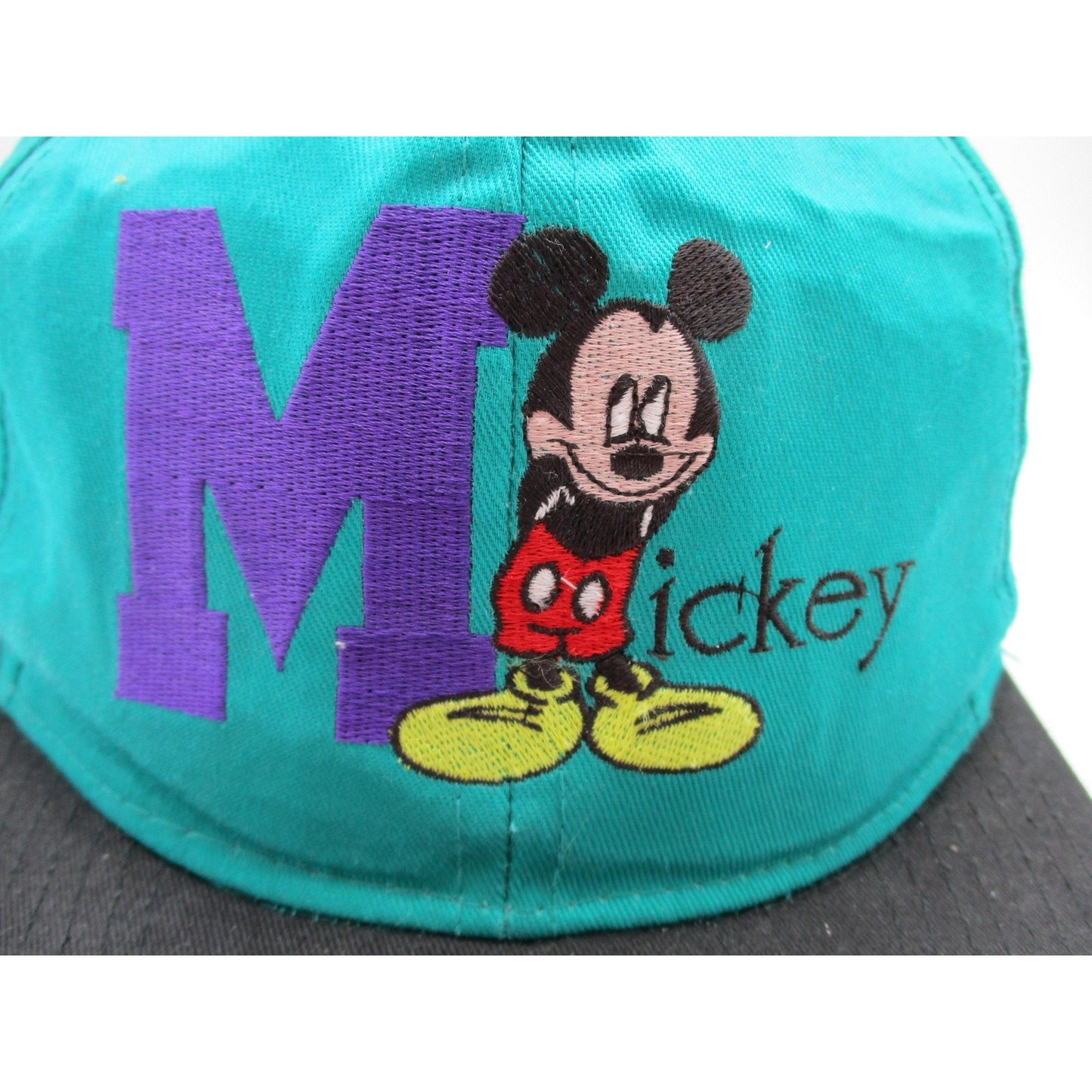 Vintage Mickey Unlimited Hat Cap Snap Back Mens One Size Green Mickey Mouse Nwt