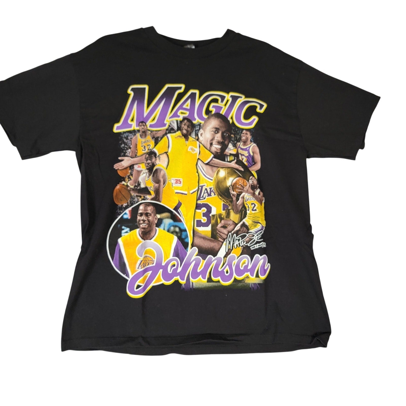 Magic Johnson Lakers Tshirt Sz L Playertees Elemental (0008) NWOT0