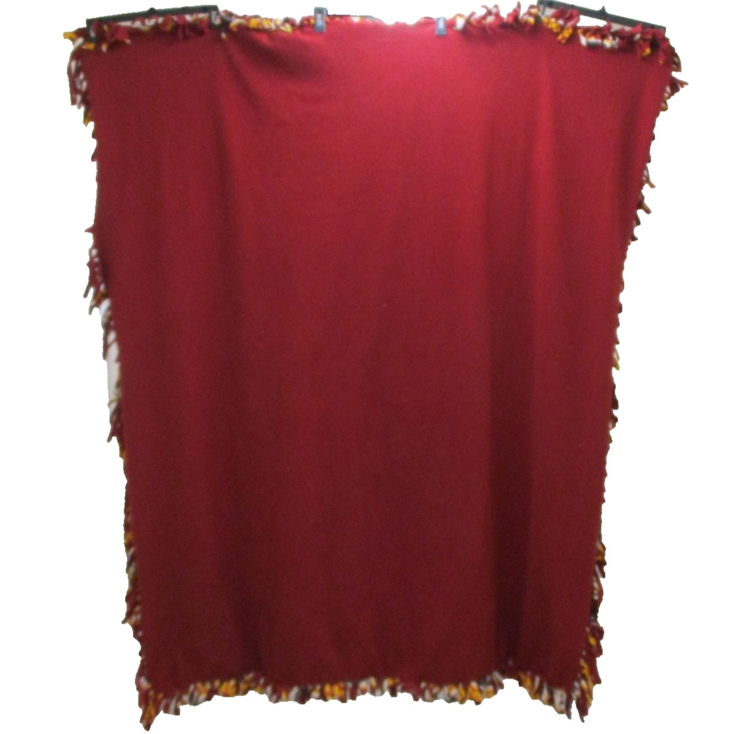 Washington Skins Blanket One Size Red Nfl Football Fleece Fringe Throw