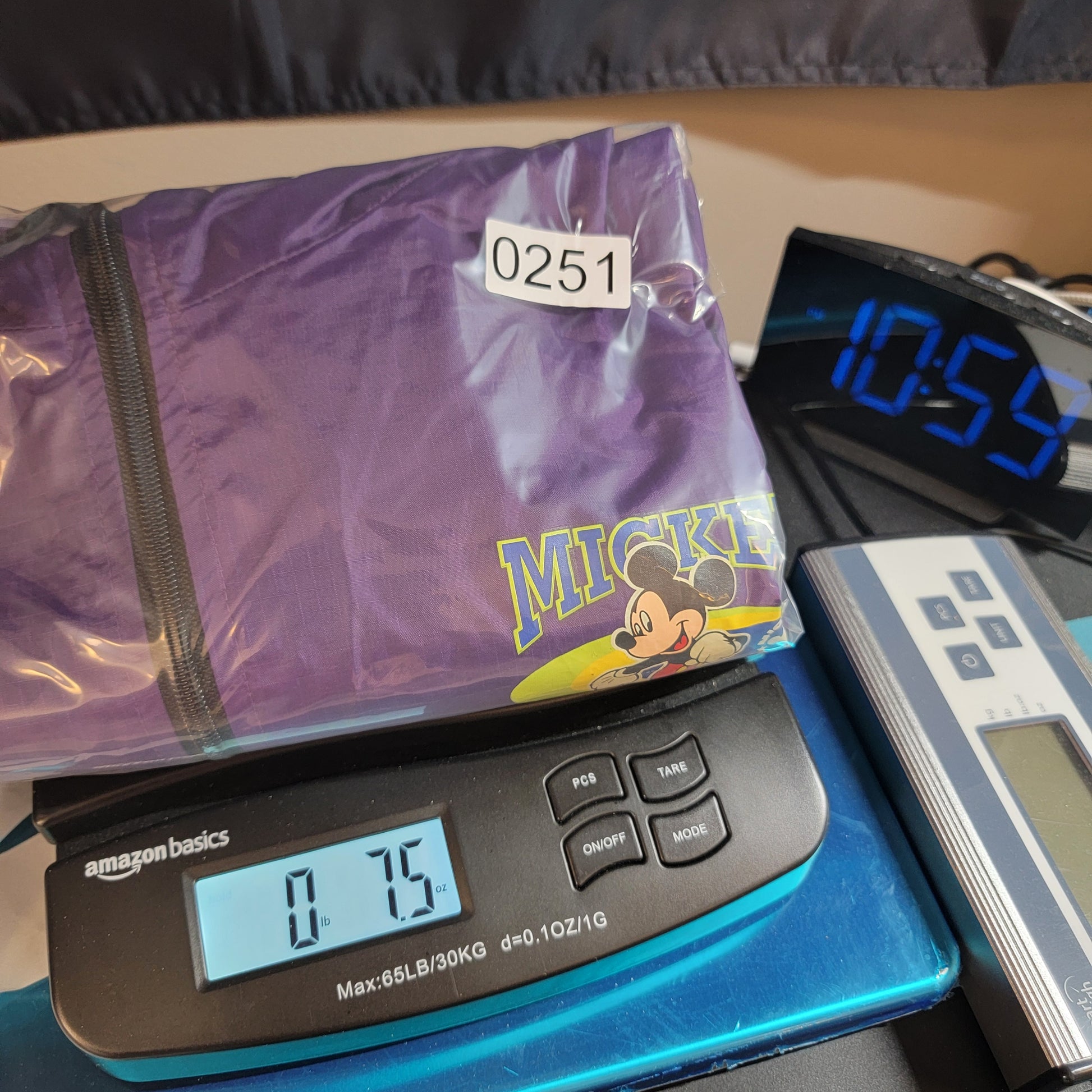 Mickey Mouse Purple Windbreaker Zip Up Hoodie Sz M (251)8