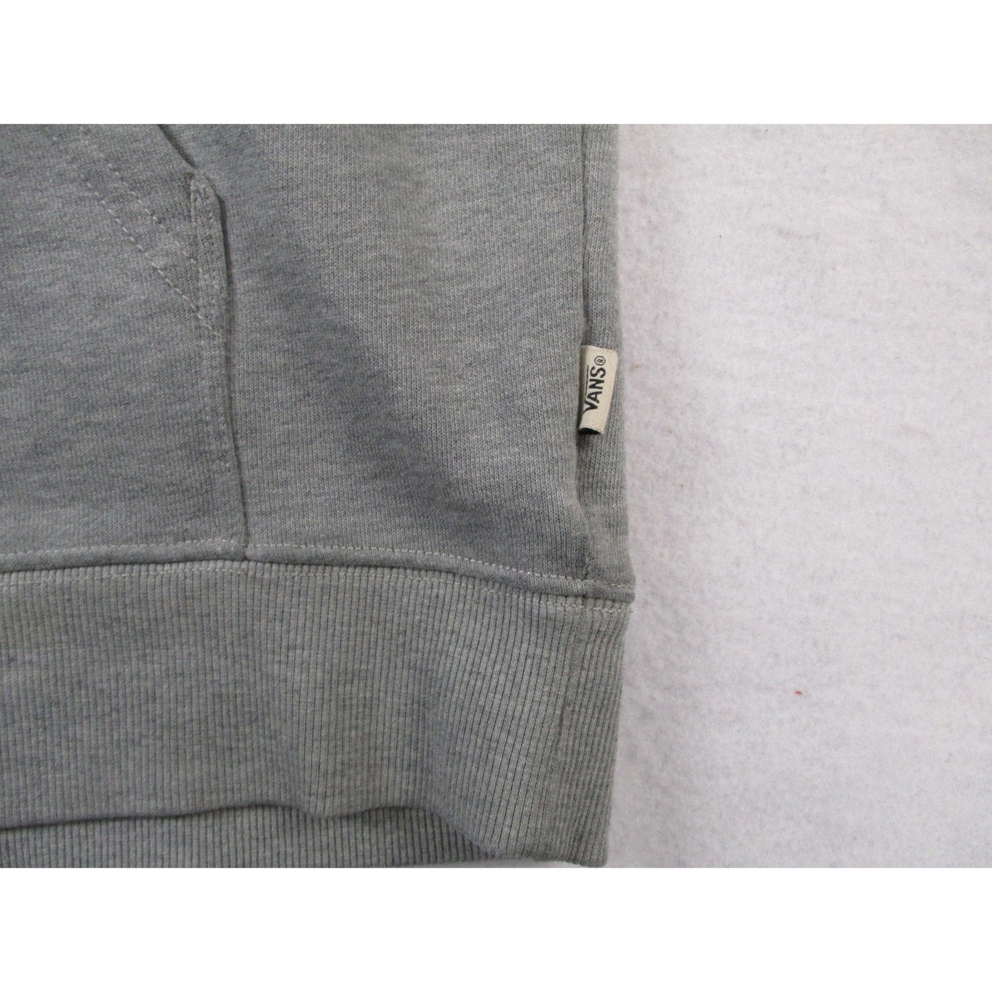 Vans Hoodie Mens Large Gray Pullover Fleece Sweatshirt CA NY Since 1966 Logo Pre-Owned