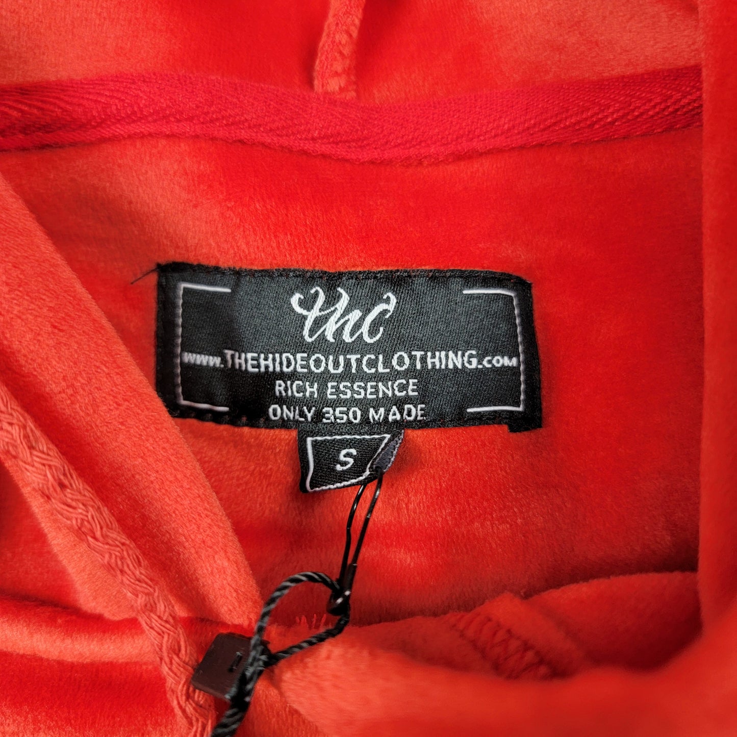 The Hideout Clothing Blessed Rich Essence Hoodie Mens Small Red NWT Ltd 350 Made2