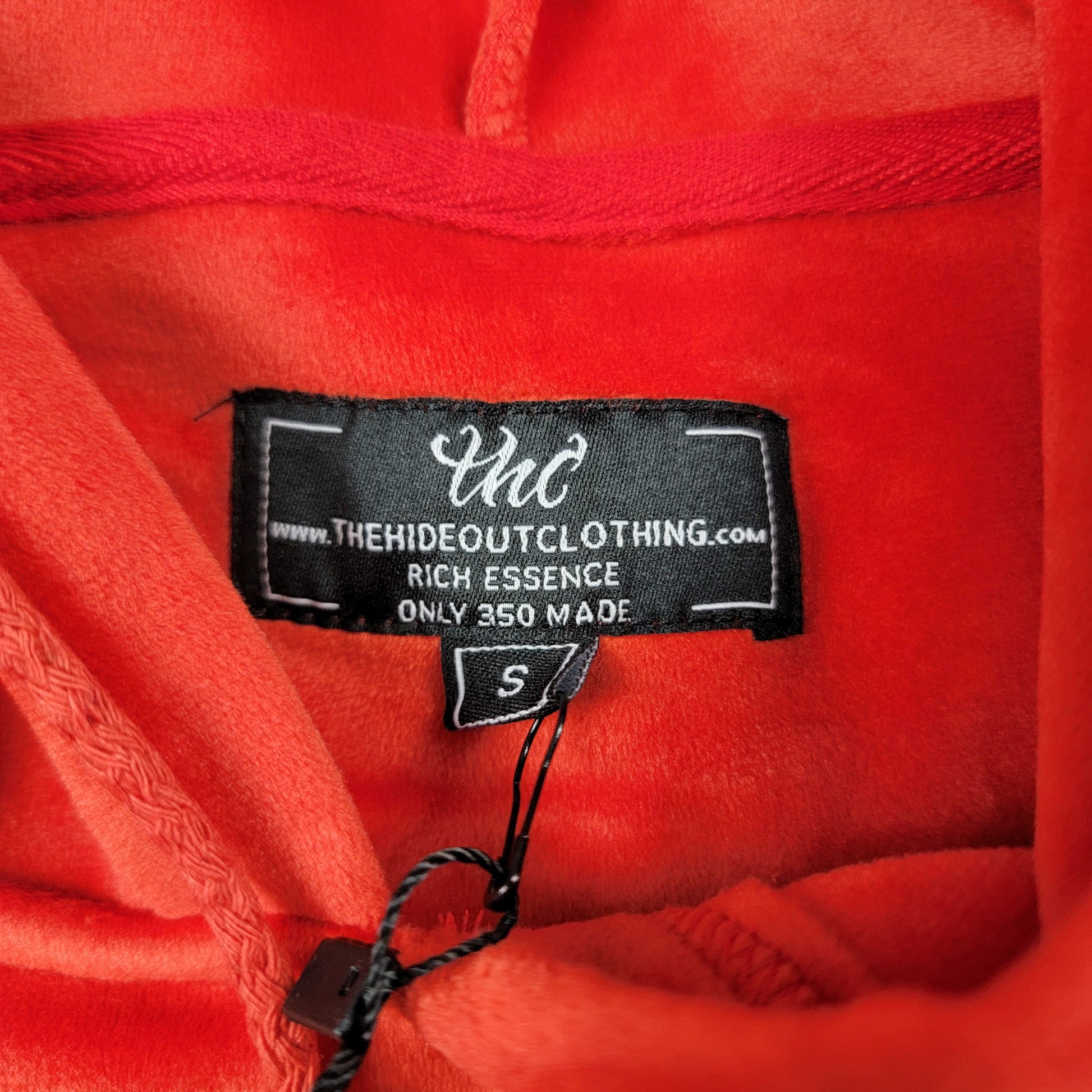 The Hideout Clothing Blessed Rich Essence Hoodie Mens Small Red NWT Ltd 350 Made2