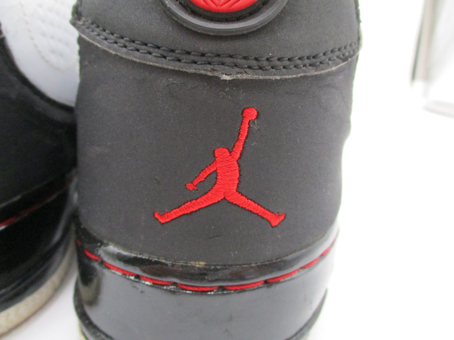 *CRACKING PEELING* Air Jordan Fusion 9 AJF9 White Black Red Mens 13 2007 1I39