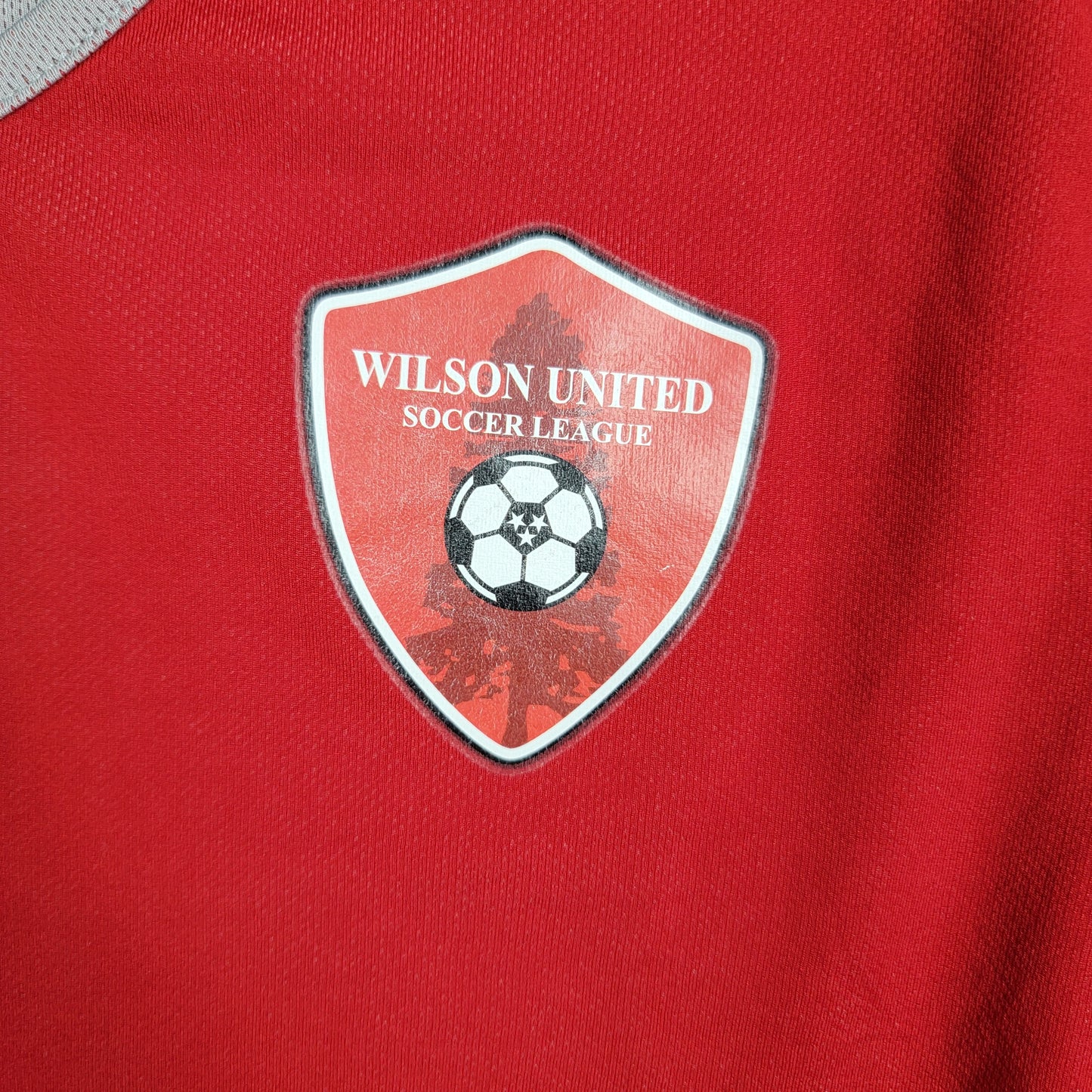 DSG Score Wilson United Soccer League Jersey Small Red Gray Reversible #12 Mens4