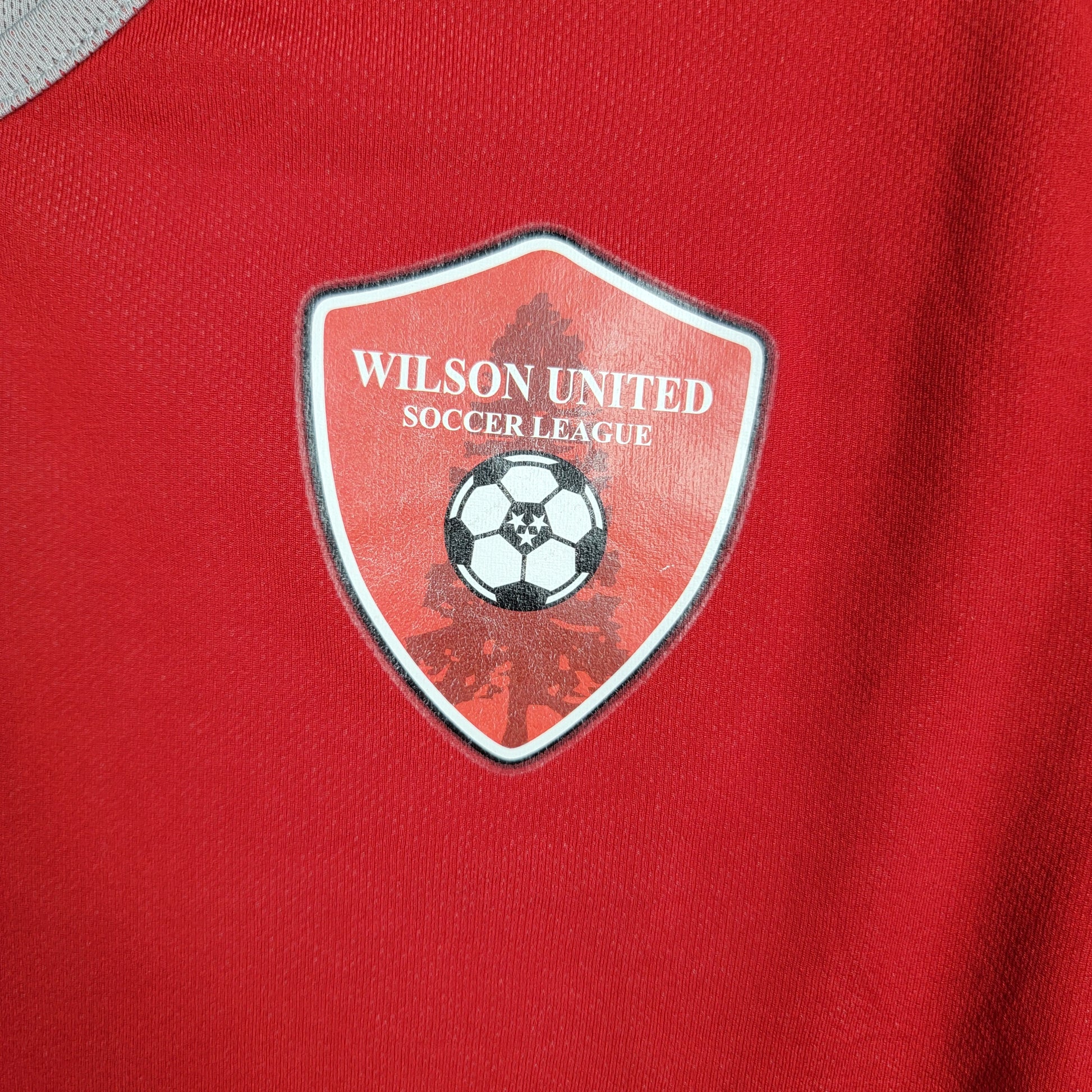DSG Score Wilson United Soccer League Jersey Small Red Gray Reversible #12 Mens4