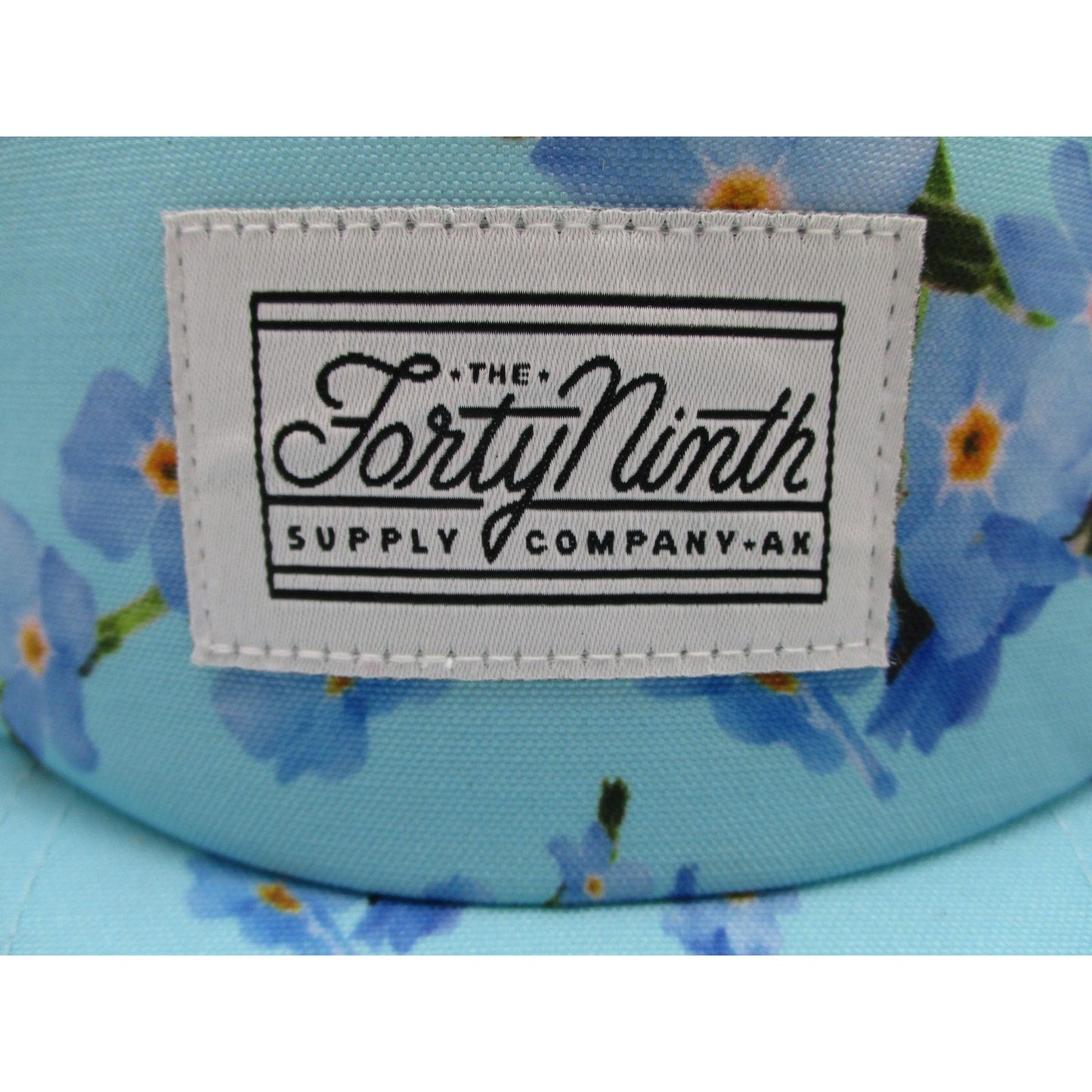 The Forty Ninth Hat Cap Strap Back Mens One Size Blue Floral Alaska 5 Panel