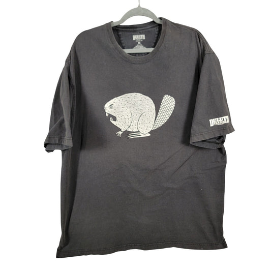 Duluth Trading Co Longtail T Beaver Shirt Mens XL Black Graphic Tee0
