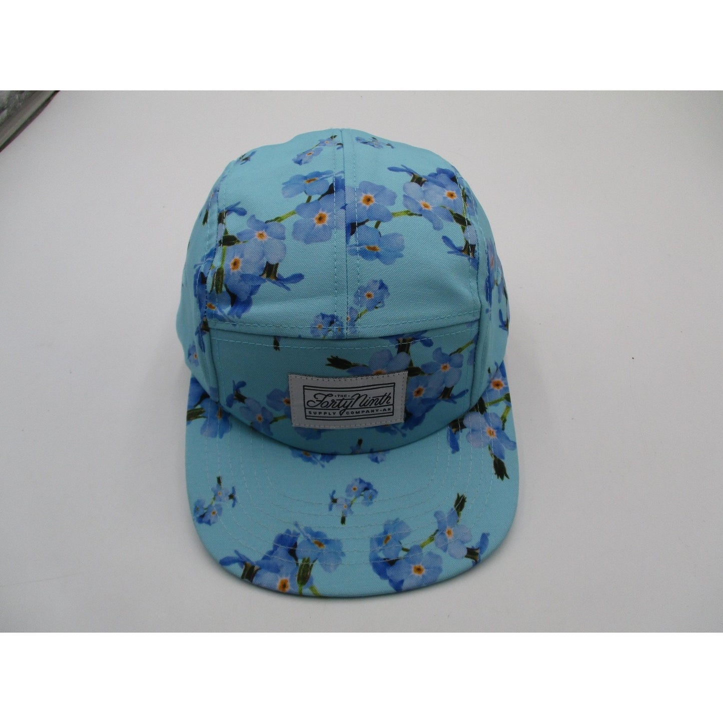 The Forty Ninth Hat Cap Strap Back Mens One Size Blue Floral Alaska 5 Panel