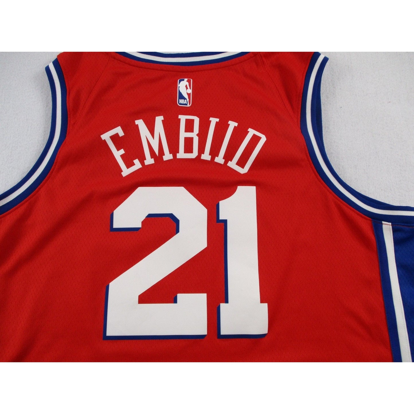 Philadelphia 76ers Jersey Mens Xl Red Nba Basketball Joel Embiid Nike Swingman