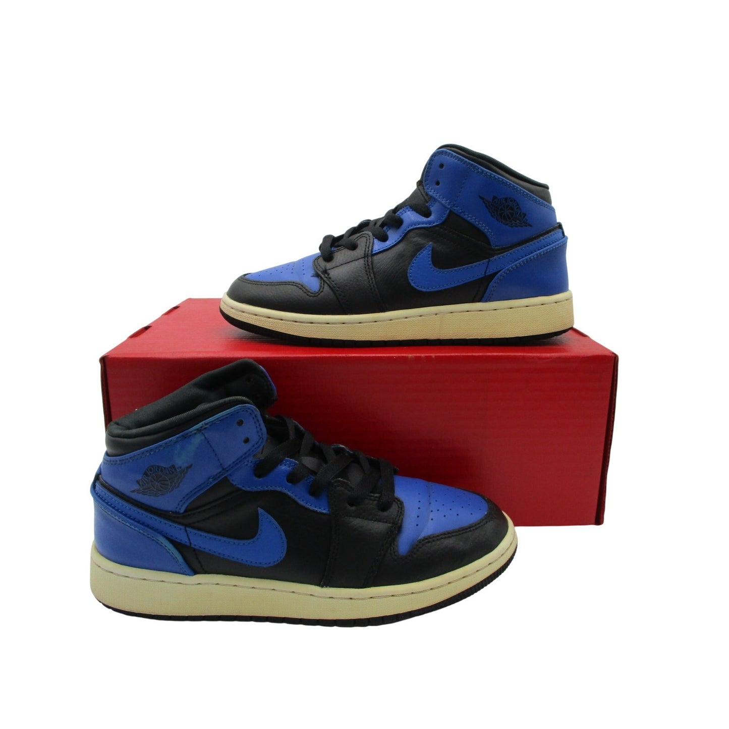 Air Jordan 1 Mid Hyper Royal GS 5Y Womens 6.5 Preowned 554725-0770