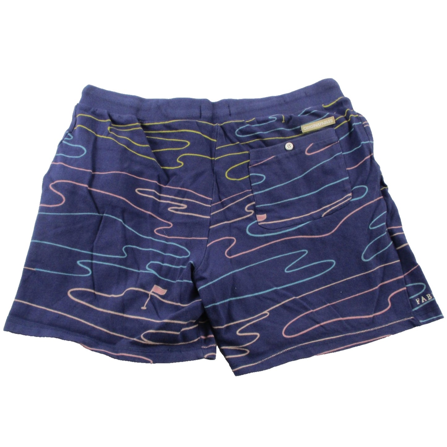 Original Fables Sweatsuit Set Mens Xl Blue Golf Cart Flag Graphic Polo Shorts
