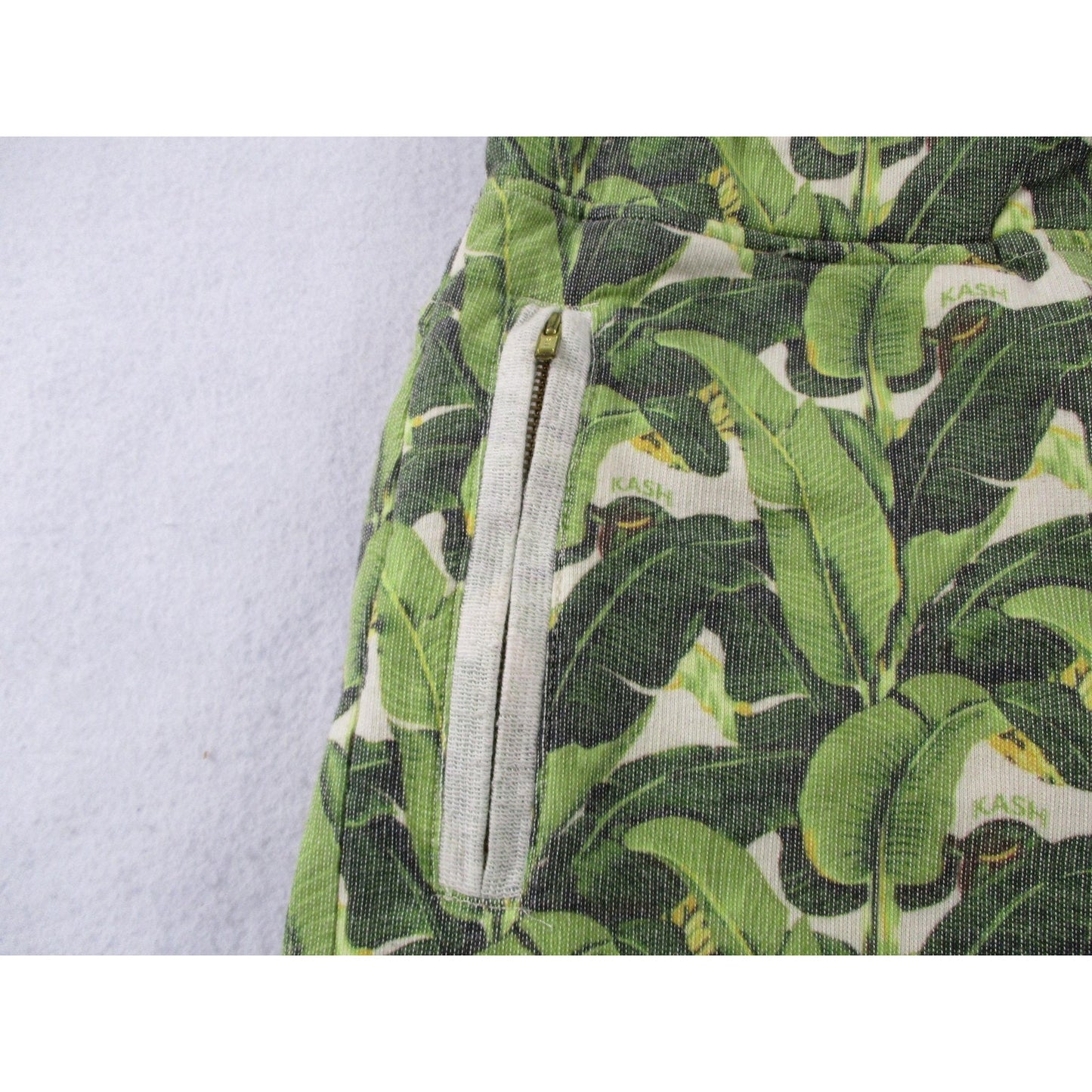 Kash Sweatsuit Set Mens Large Green Tropical Leaf Hoodie Shorts 2 Piece Usa 1674
