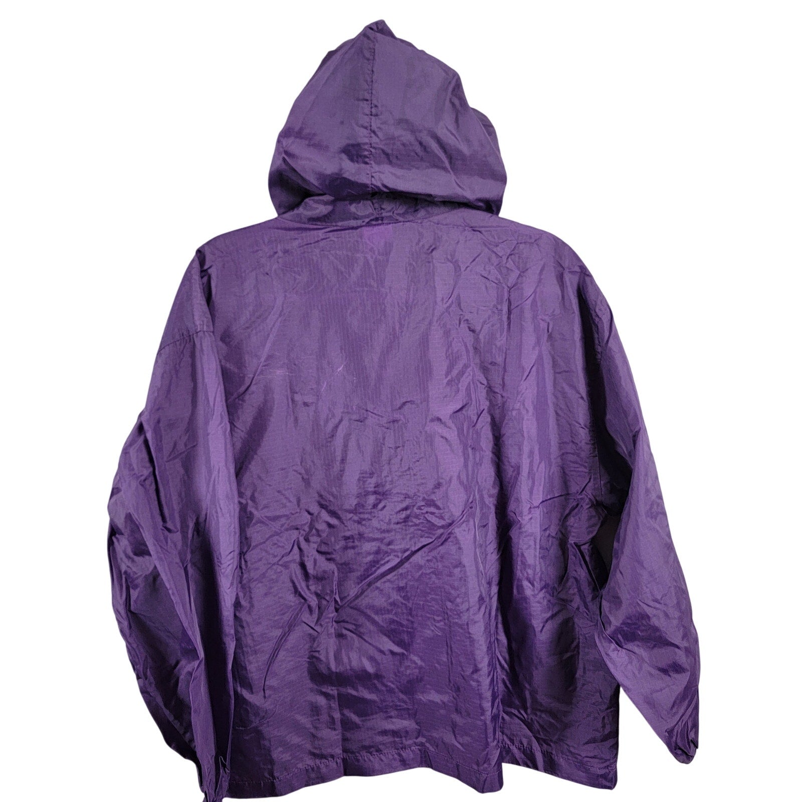 Mickey Mouse Purple Windbreaker Zip Up Hoodie Sz M (251)1