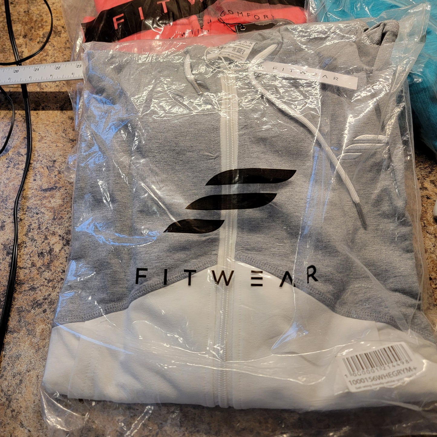 Fitwear Hoodie Jacket Womens M Full Zip Grey White Colorblock New Zealand NWT11