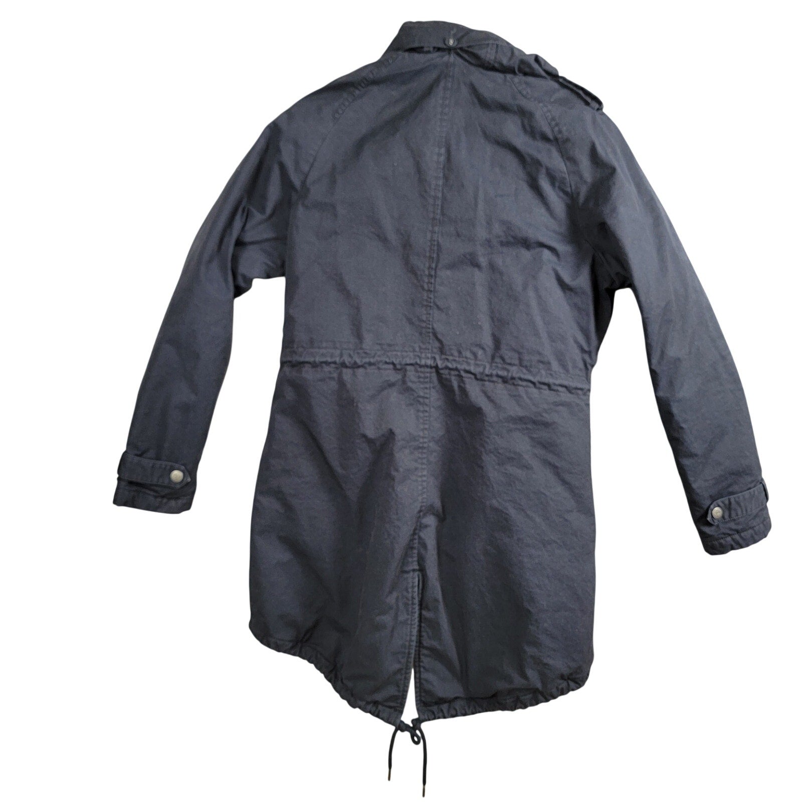 FILA White Line Hooded Field Jacket Parka Navy Blue Womens XL Italy1