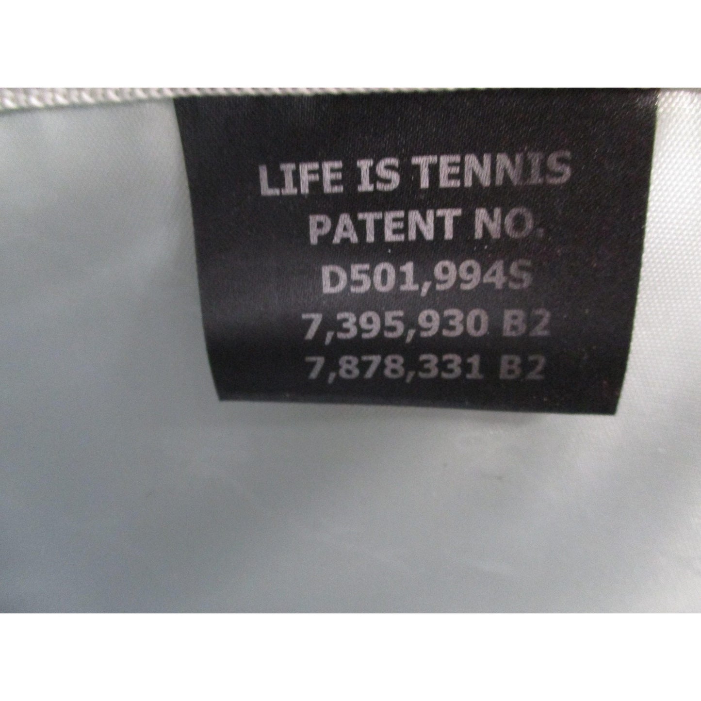 Life Is Tennis Metallic Quilted Backpack Bag Silver Tennis Racket Holder Gear