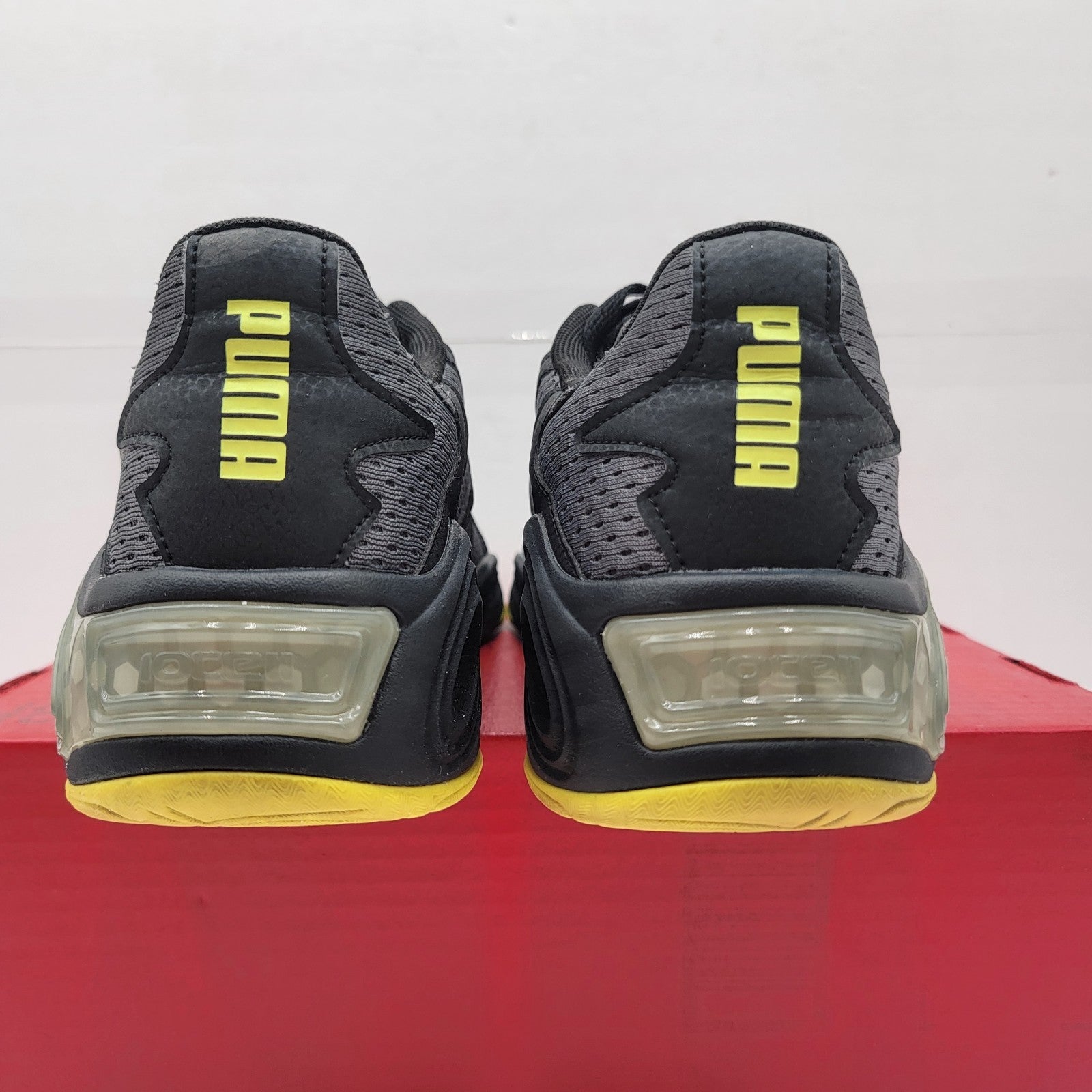 Puma RSX SoftFoam+ Grey Black Yellow Mens Running Sneakers US12 19312509