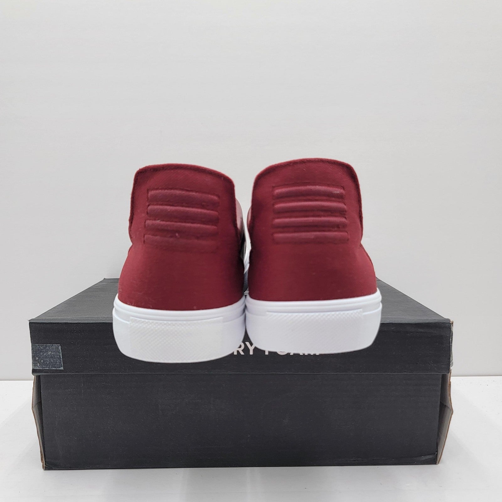 London Fog Shoes Mens Size 10M Red Cabernet Francis Slip On Memory Foam Comfort4