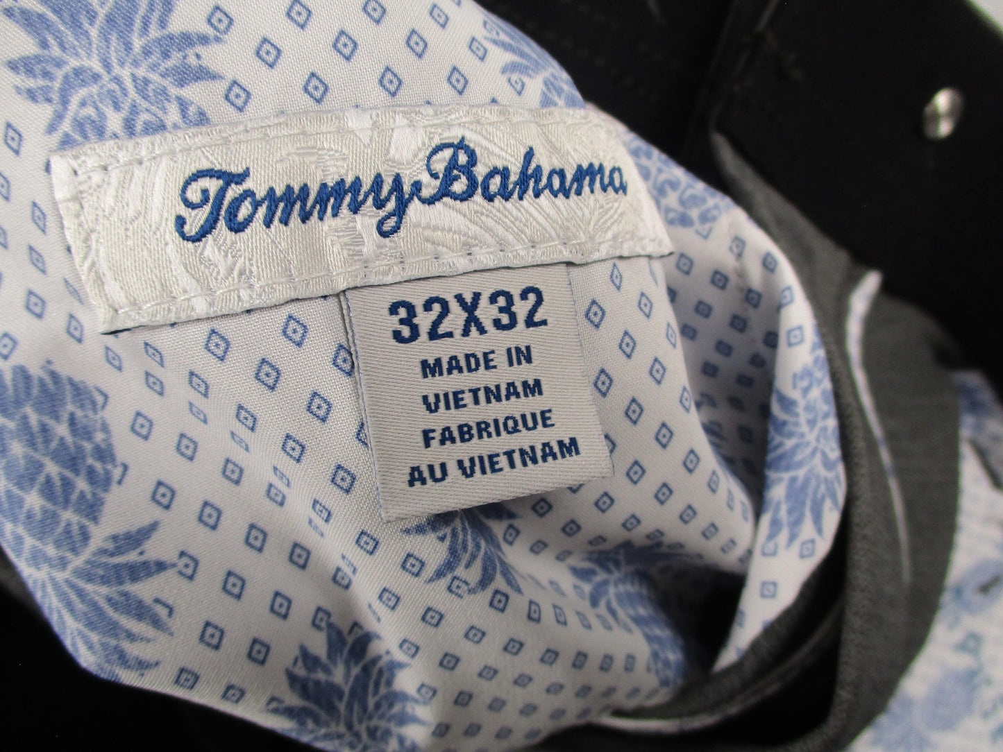 Tommy Bahama On Par 5 Pocket Pants Mens 32x32 Gray Golf Knit Stretch Khakis 12422