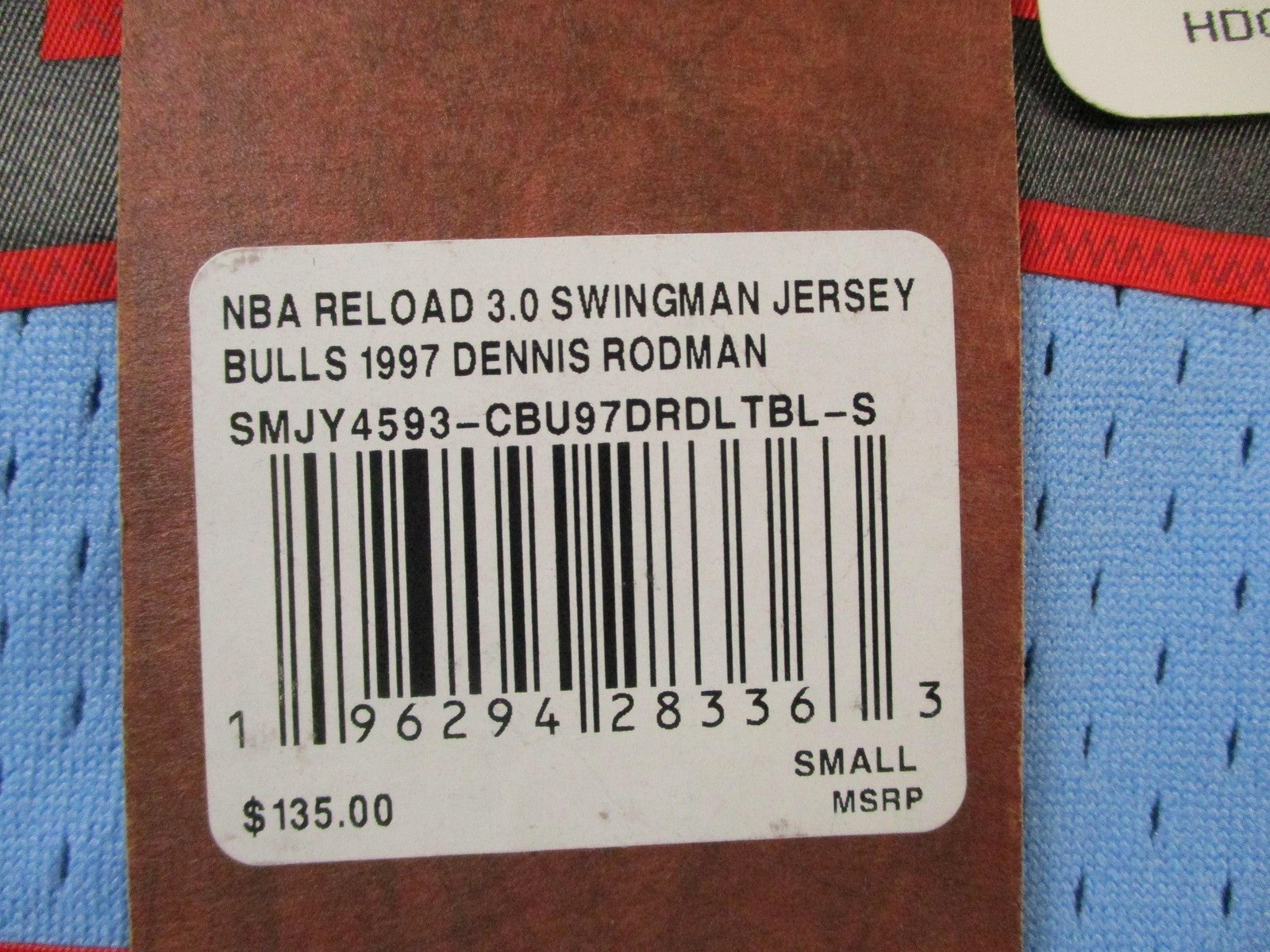 Chicago Bulls Basketball Jersey Mens Small Blue Dennis Rodman Mitchell Ness 149310