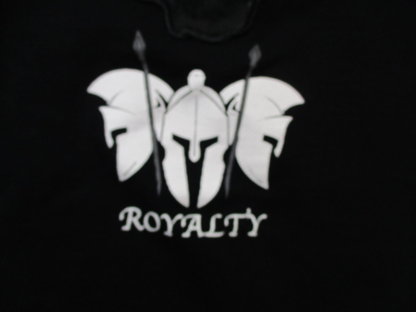 Loop Sweatshirt Kids L Black Royalty Spartan Helmet Graphic Crewneck Fleece 16194