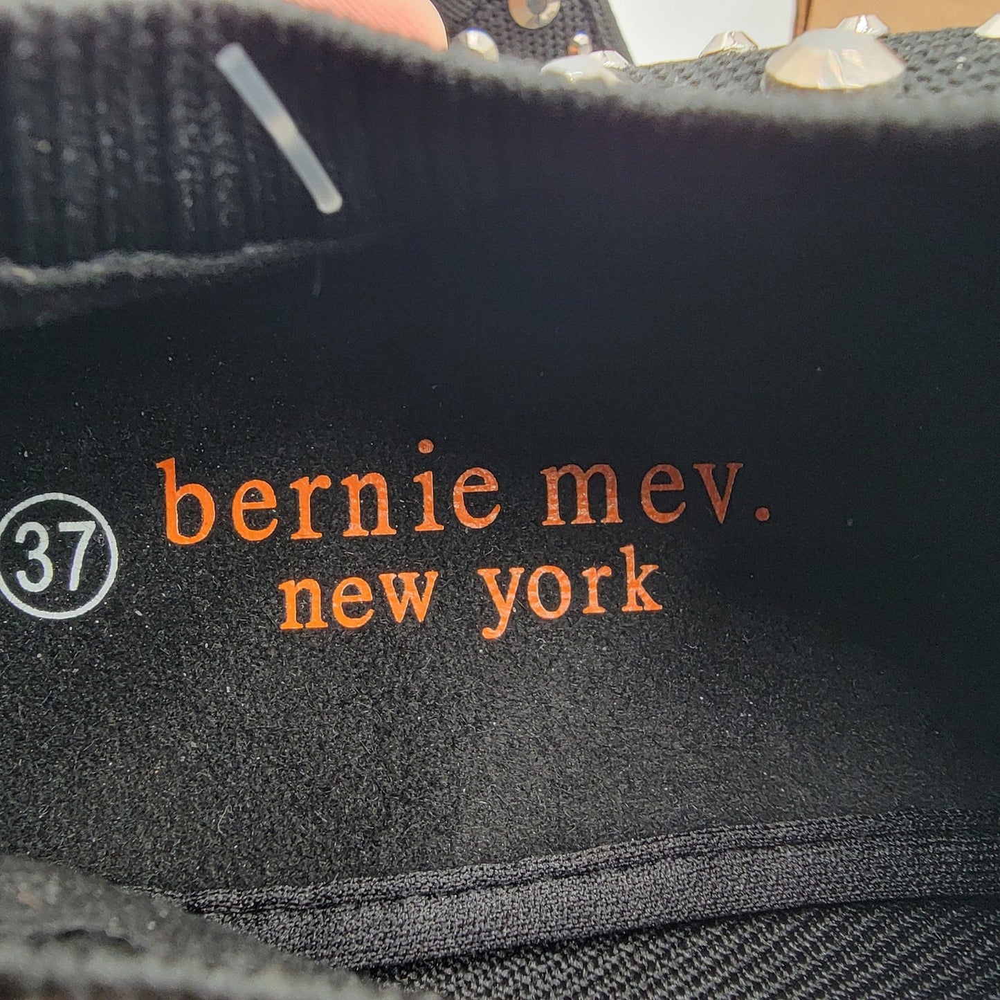 Bernie Mev Women's Cathryn Black Woven Slip On Sneakers