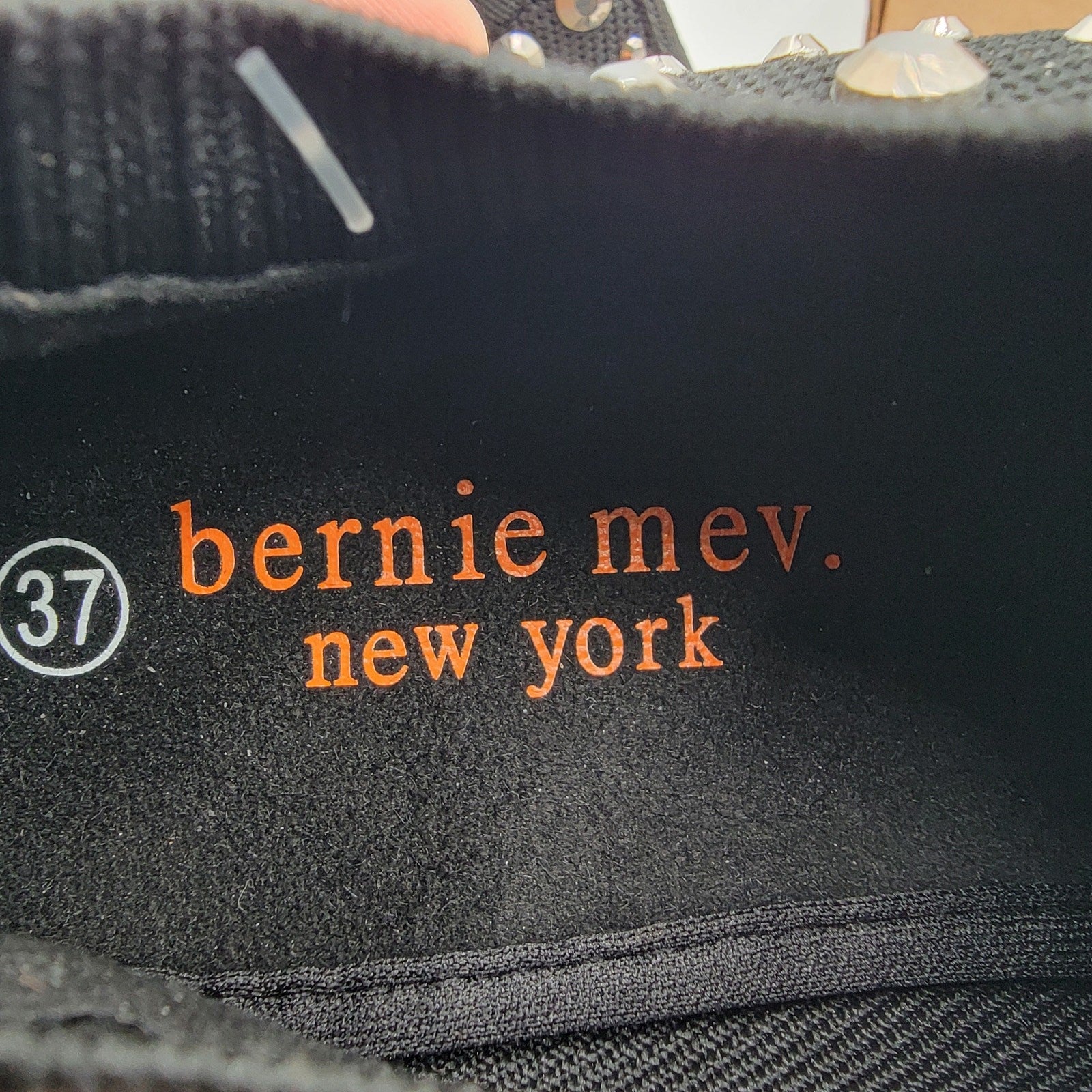 Bernie Mev Women's Cathryn Black Woven Slip On Sneakers
