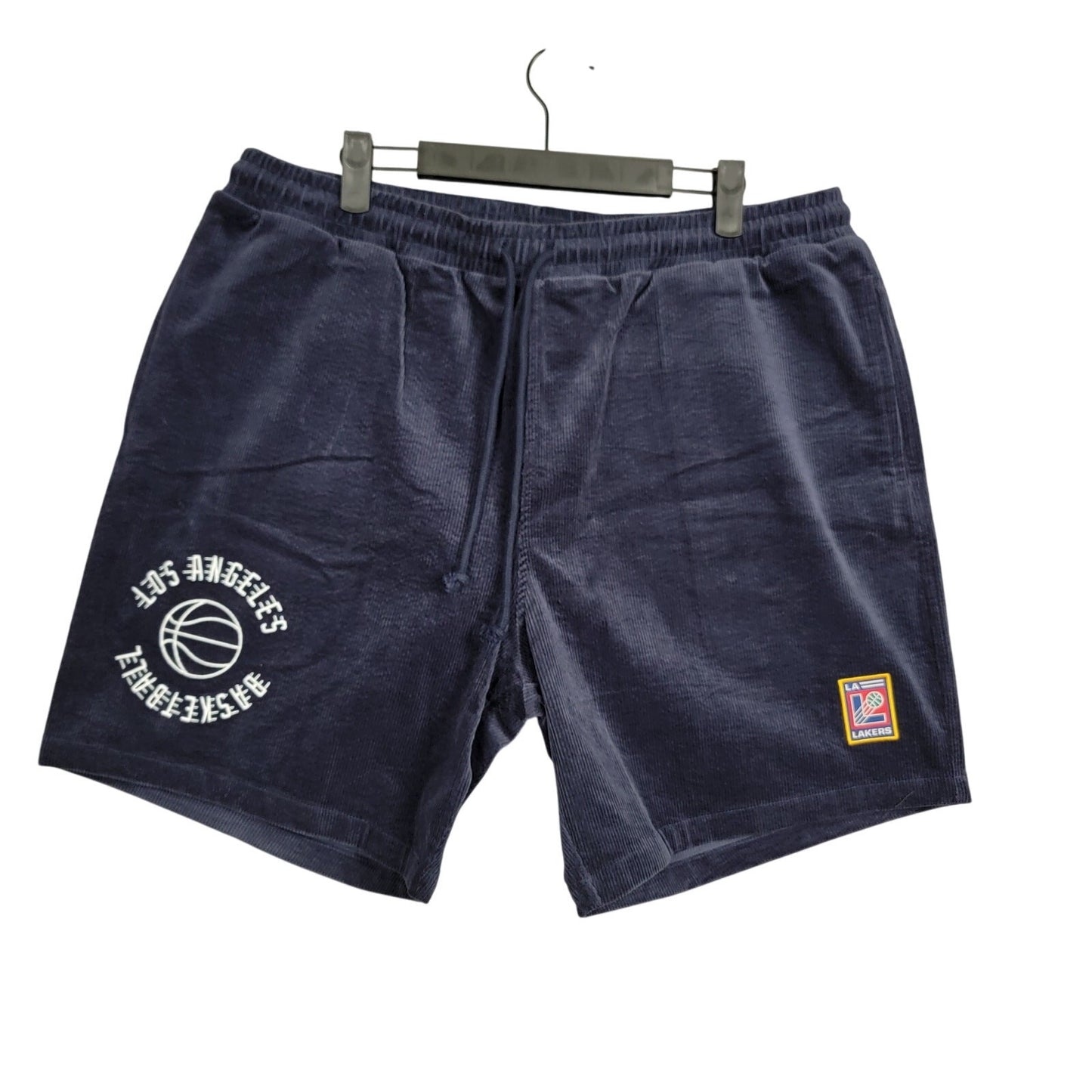 Mitchell & Ness Lakers Comet Shorts Midnight Navy Corduroy XL New