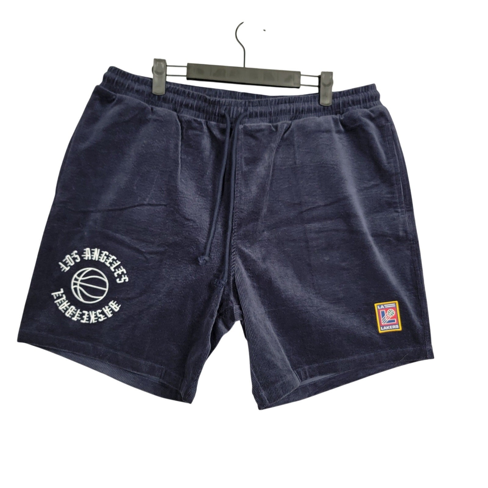 Mitchell & Ness Lakers Comet Shorts Midnight Navy Corduroy XL New