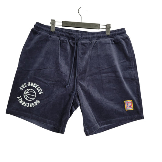 Mitchell & Ness Lakers Comet Shorts Midnight Navy Corduroy XL New