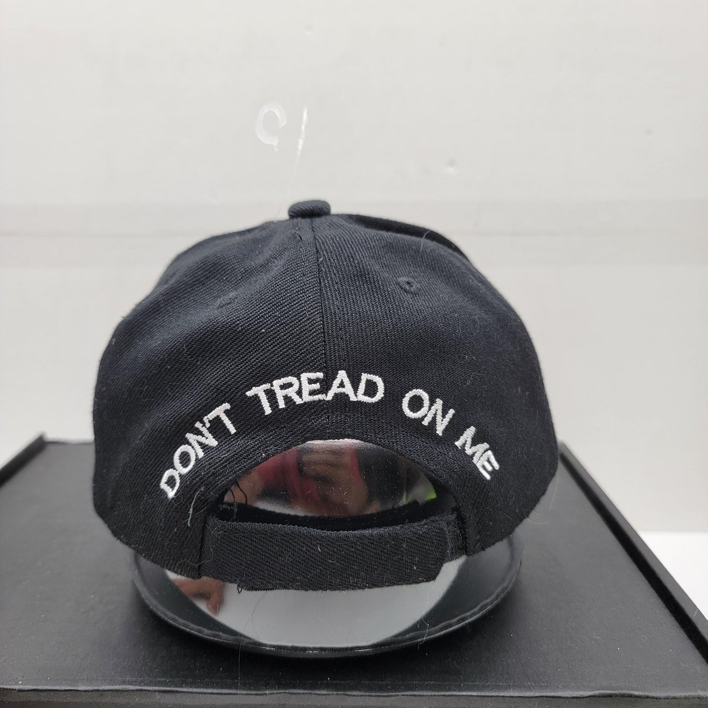 Dont Tread On Me Hat Cap Strap Back Black Embroidered Snake Slogan Mens One Size3