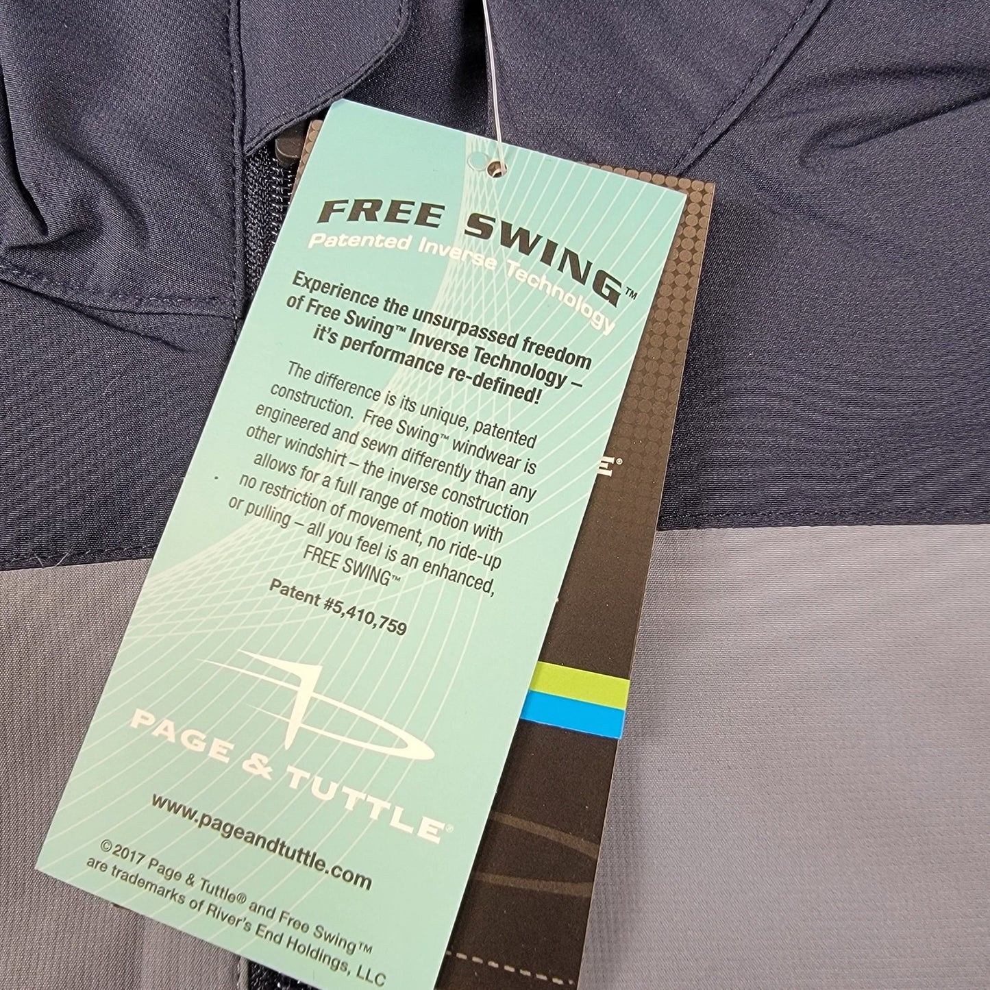 Men's Page & Tuttle Free Swing Golf Jacket Blue Sz XL NWT