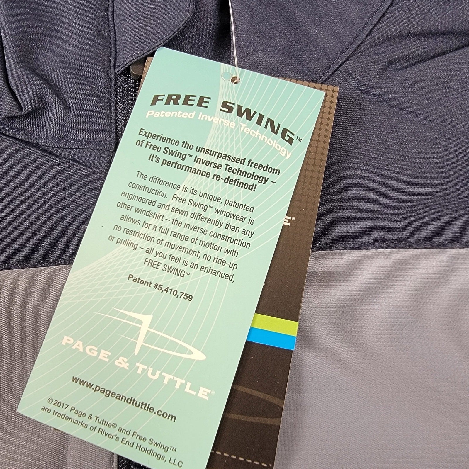 Men's Page & Tuttle Free Swing Golf Jacket Blue Sz XL NWT