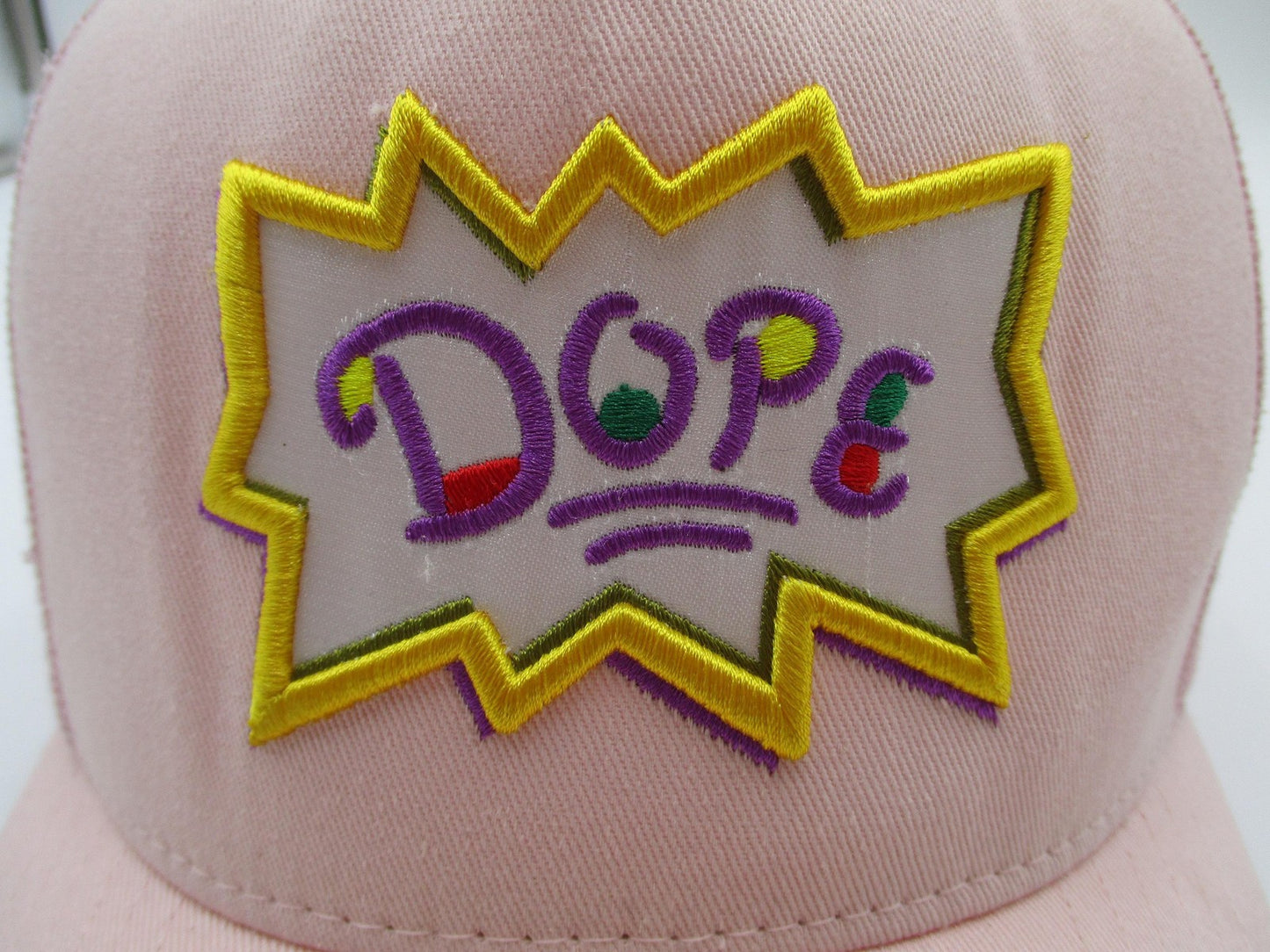 Mu:ka Dope Hat Cap Snap Back Pink Mesh Trucker Embroidered Comic One Size Mens1