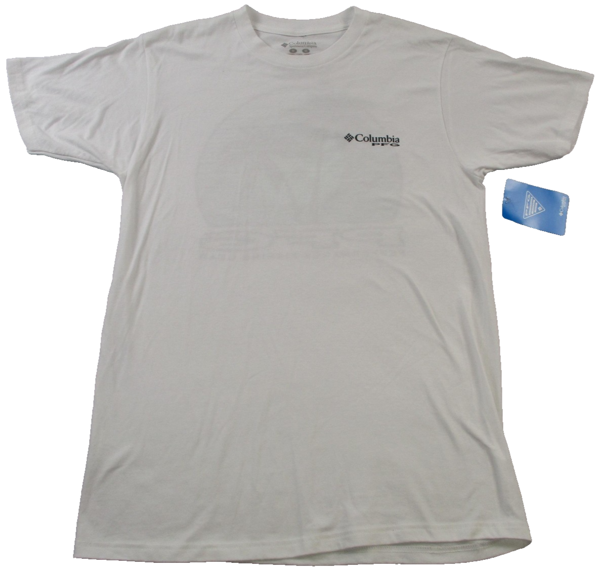 Columbia PFG Shirt Mens Medium White Palm Tree Fishing Graphic Back Print Tee0