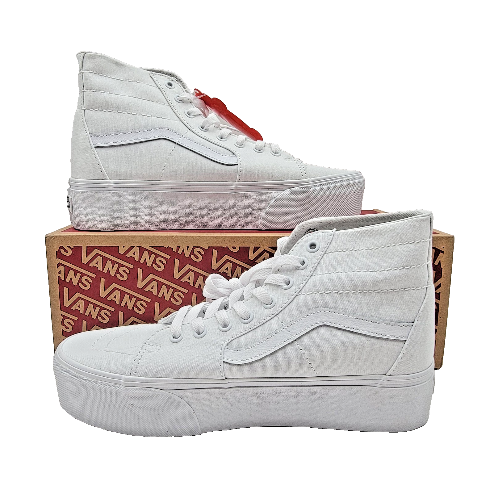 Vans Sk8Hi Tapered Shoes Mens Size 9.5 Womens 11 White Canvas VN0A5JMK Platform1