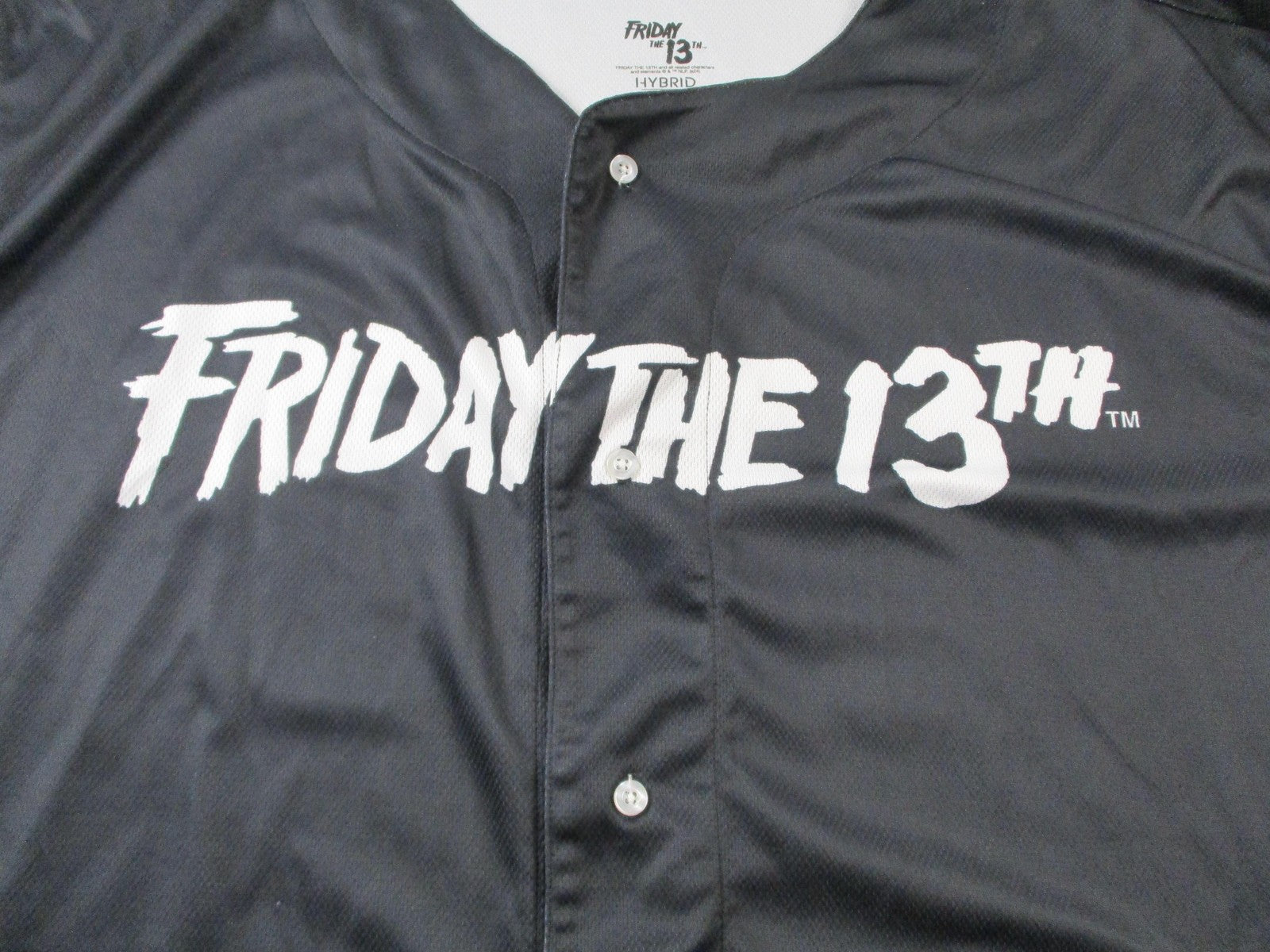 Friday The 13th Shirt Mens 5XL Black Jason Mask Button Up Hybrid Apparel 14892