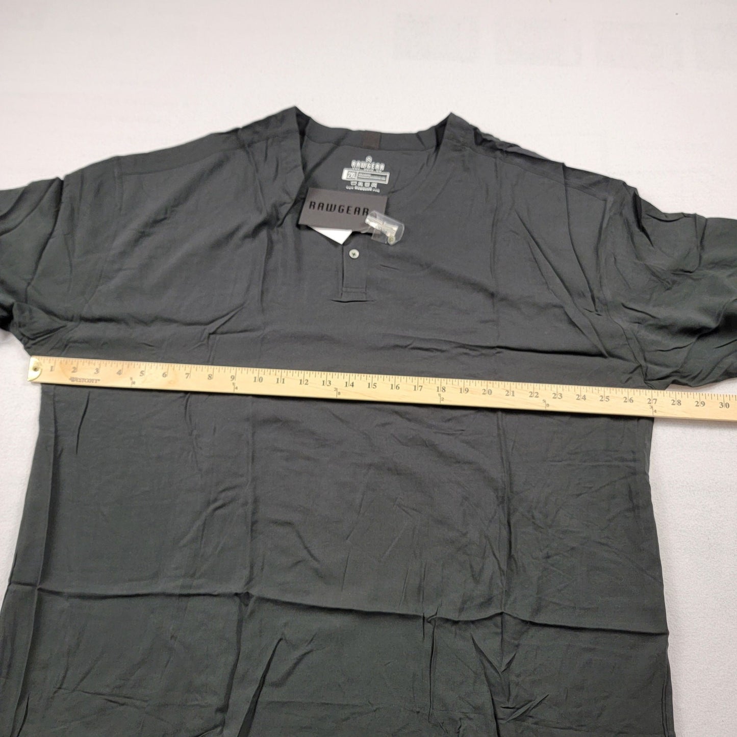 Raw Gear Mens Black Henley Sleep Shirt Sz 2XL Bundle of 3