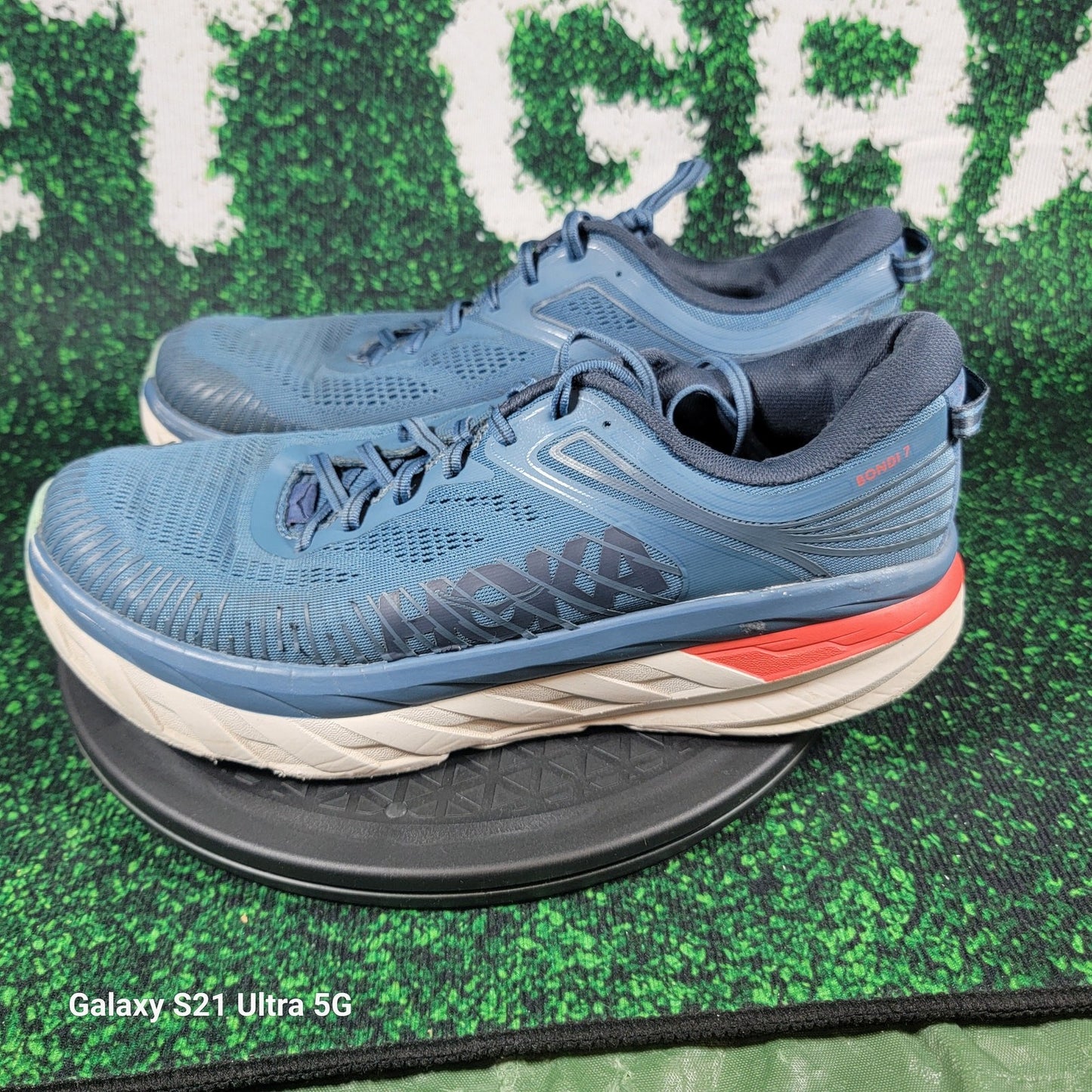 Hoka Bondi 7 'Real Teal Outer Space' Sz 11.5 1110518 RTOS