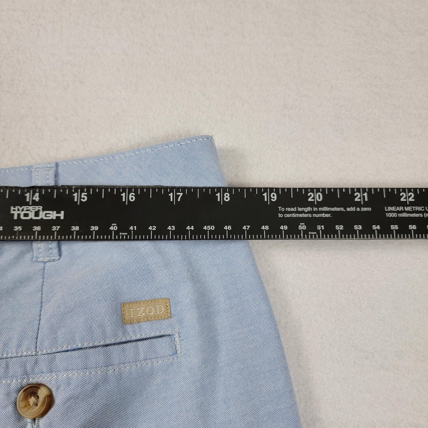 IZOD Pants Mens 36x32 Light Blue Straight Fit Chino Stretch Casual