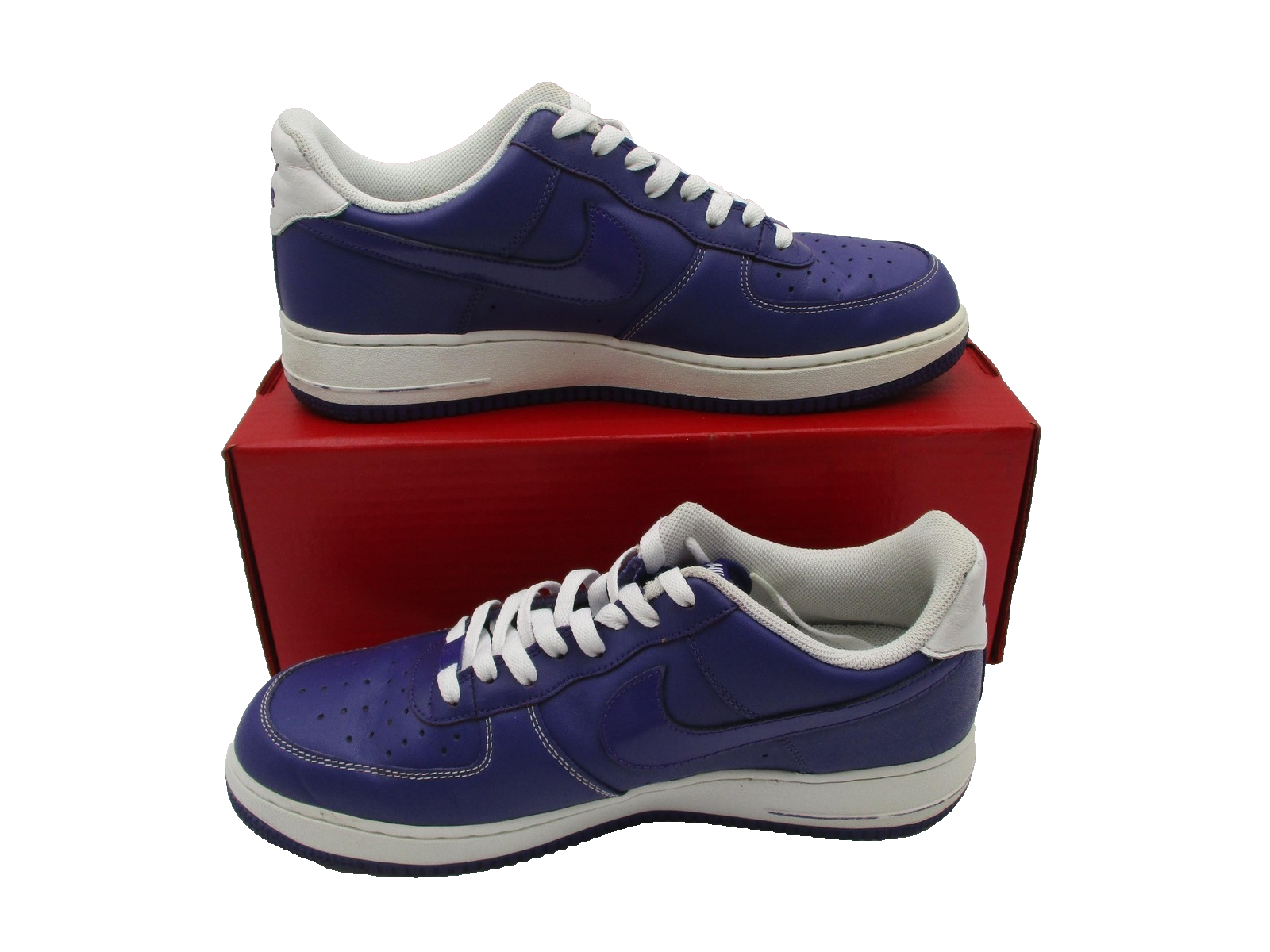 Nike Air Force 1 Shoes Mens Size 10 Purple White Low Court Purple Sneakers 1K53